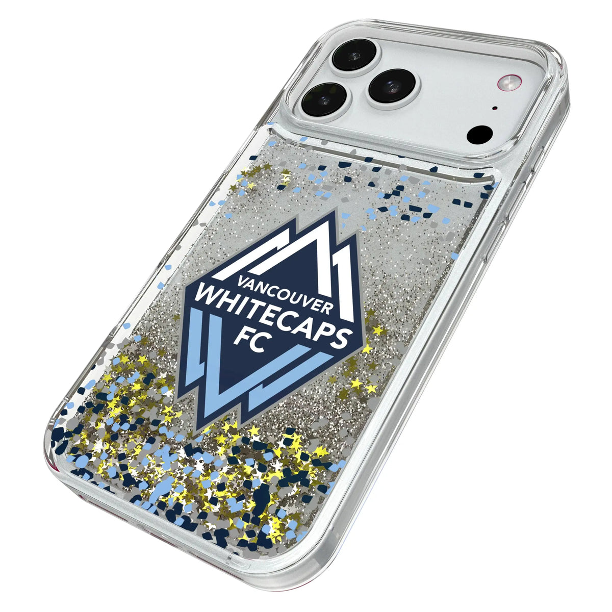 Vancouver Whitecaps Confetti iPhone Glitter Phone Case for Apple iPhone - Isometric View#Device_iPhone 18 Pro Max