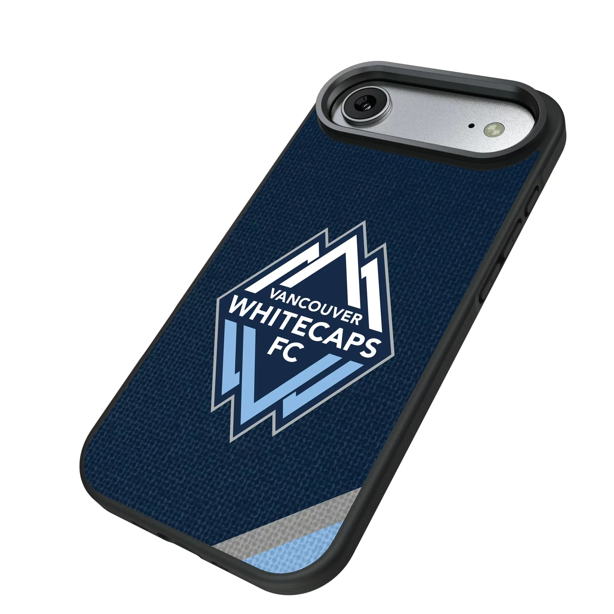 Vancouver Whitecaps Diagonal Stripe iPhone Bump Phone Case for Apple iPhone - Isometric View#Device_iPhone Air