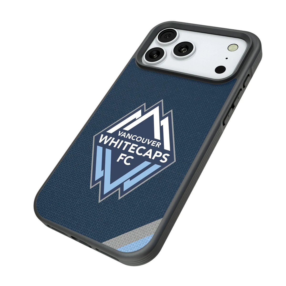 Vancouver Whitecaps Diagonal Stripe iPhone Bump Phone Case for Apple iPhone - Isometric View#Device_iPhone 18 Pro Max