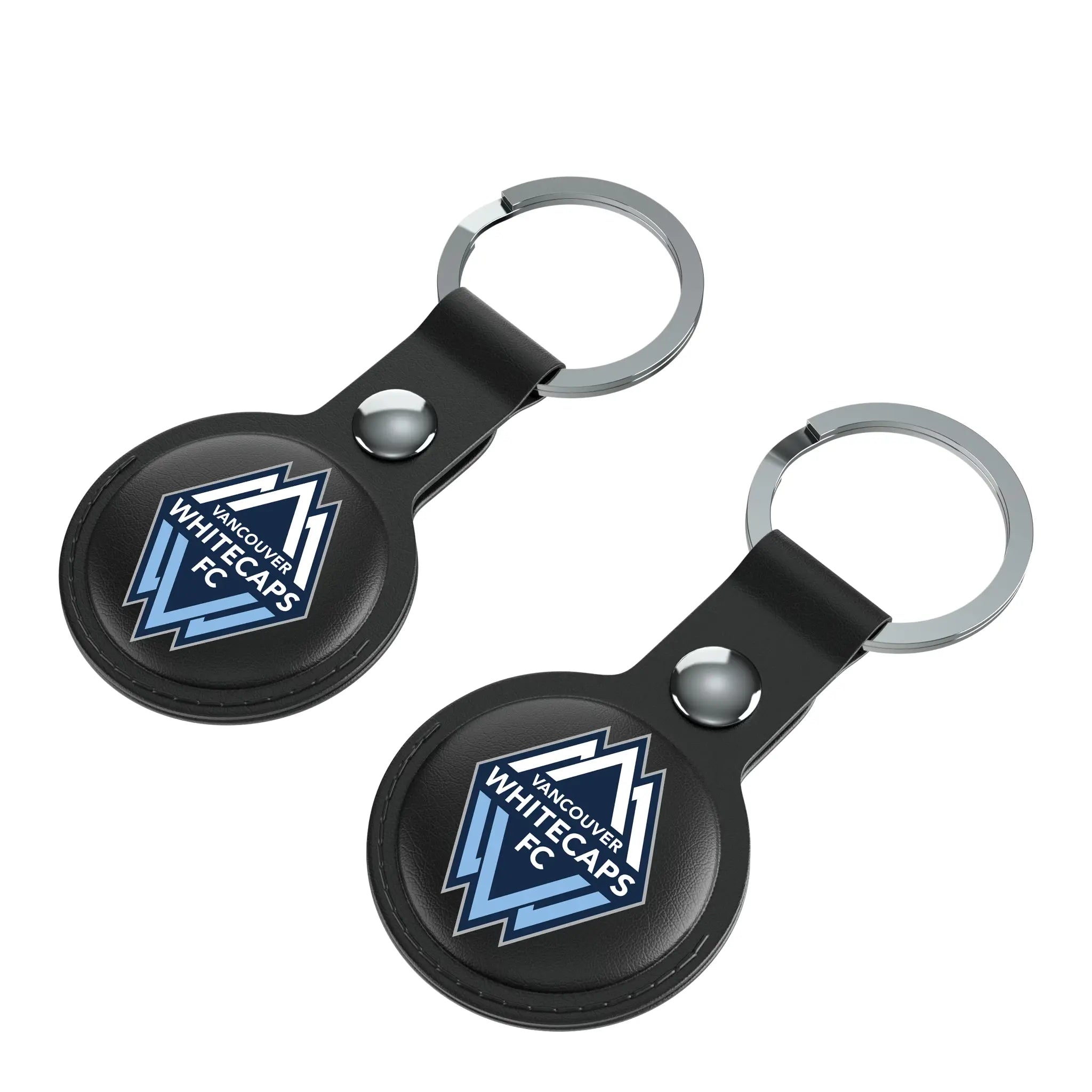 Vancouver Whitecaps Insignia AirTag Black Airtag Holder 2-Pack - Isometric View