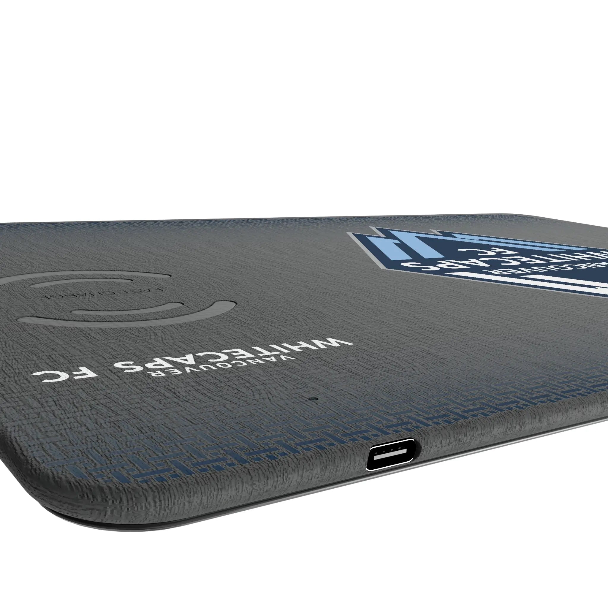 Vancouver Whitecaps Linen 15-Watt Wireless Charger and Mouse Pad