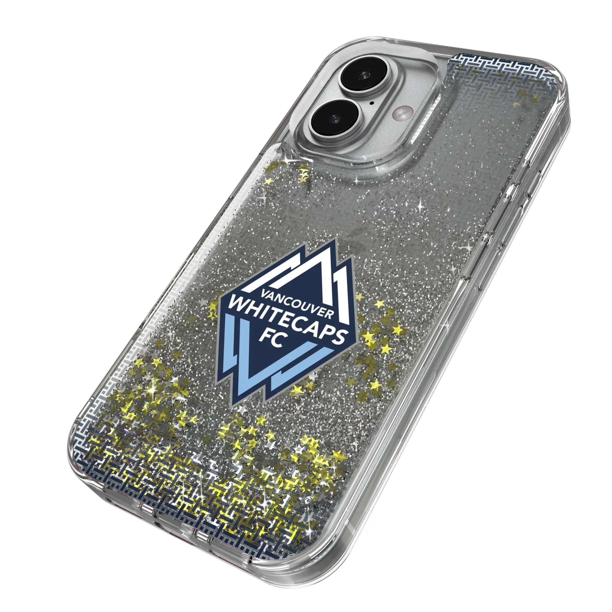 Vancouver Whitecaps Linen iPhone Glitter Phone Case for Apple iPhone - Isometric View