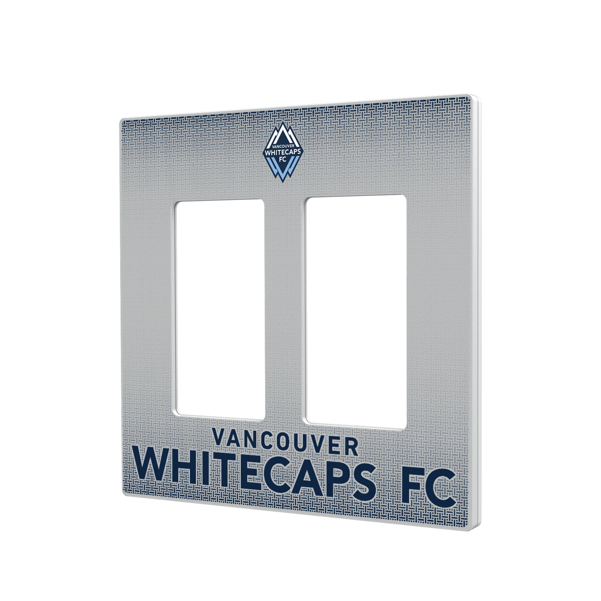 Vancouver Whitecaps Linen Hidden-Screw Light Switch Plate#Style_Double Rocker