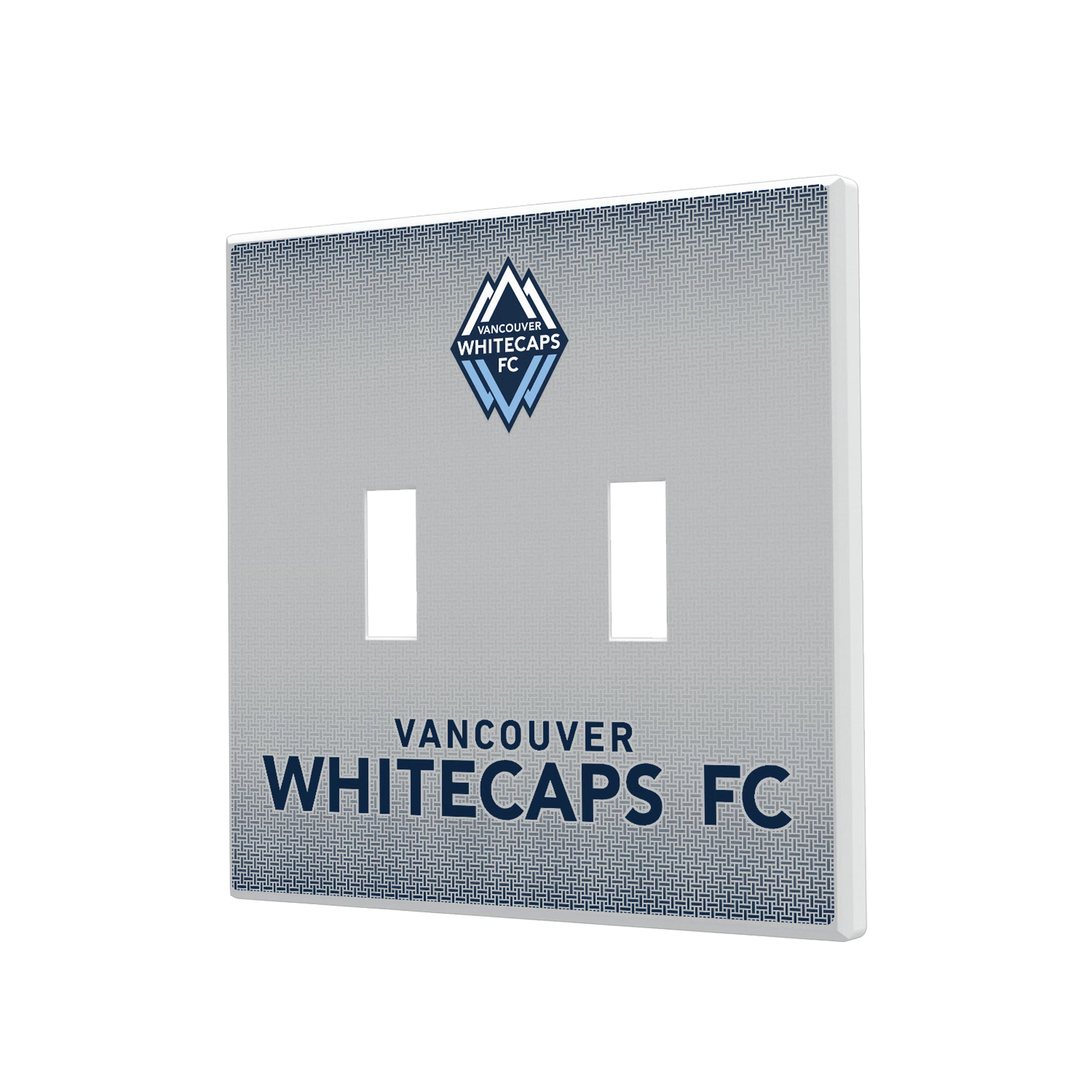 Vancouver Whitecaps Linen Hidden-Screw Light Switch Plate#Style_Double Toggle