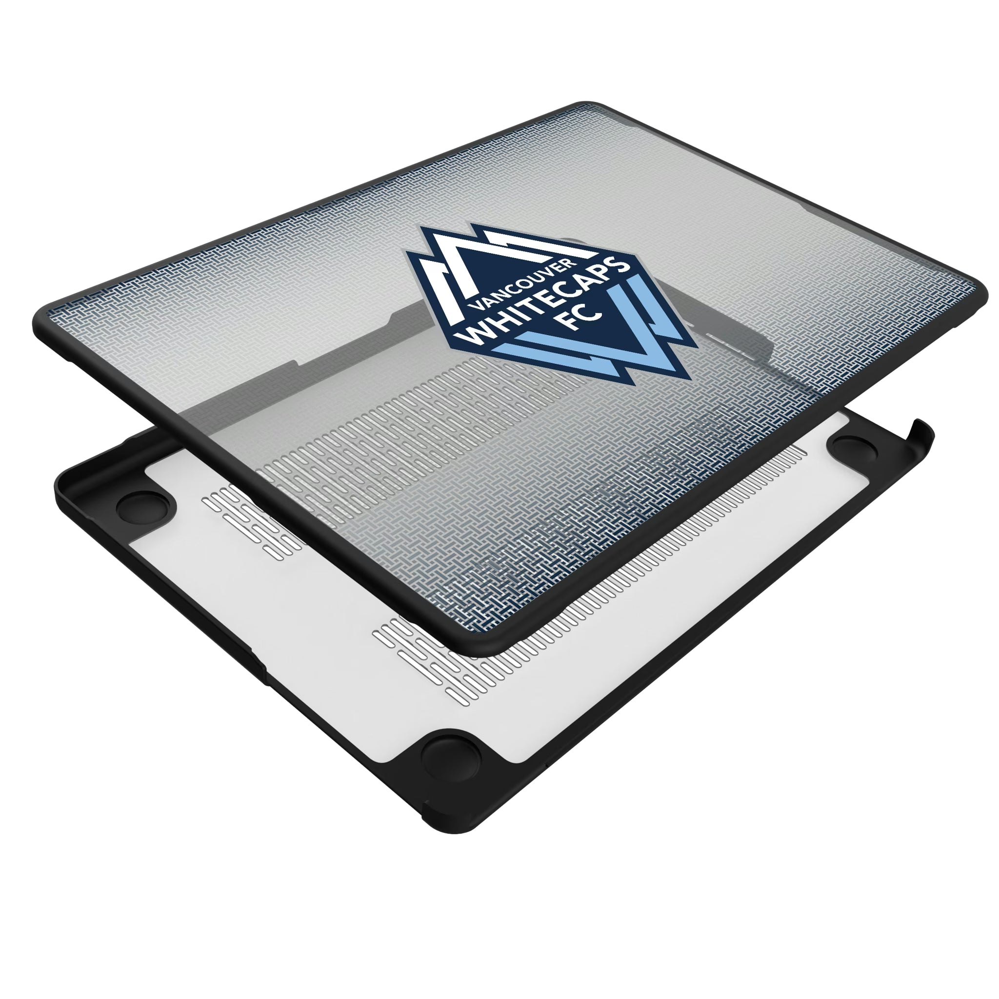 Vancouver Whitecaps Linen MacBook Laptop Case for Apple MacBook - Isometric View#Device_MacBook Pro (14-inch, 2021) / MacBook Pro (14-inch, 2023) / MacBook Pro (14-inch, 2024)