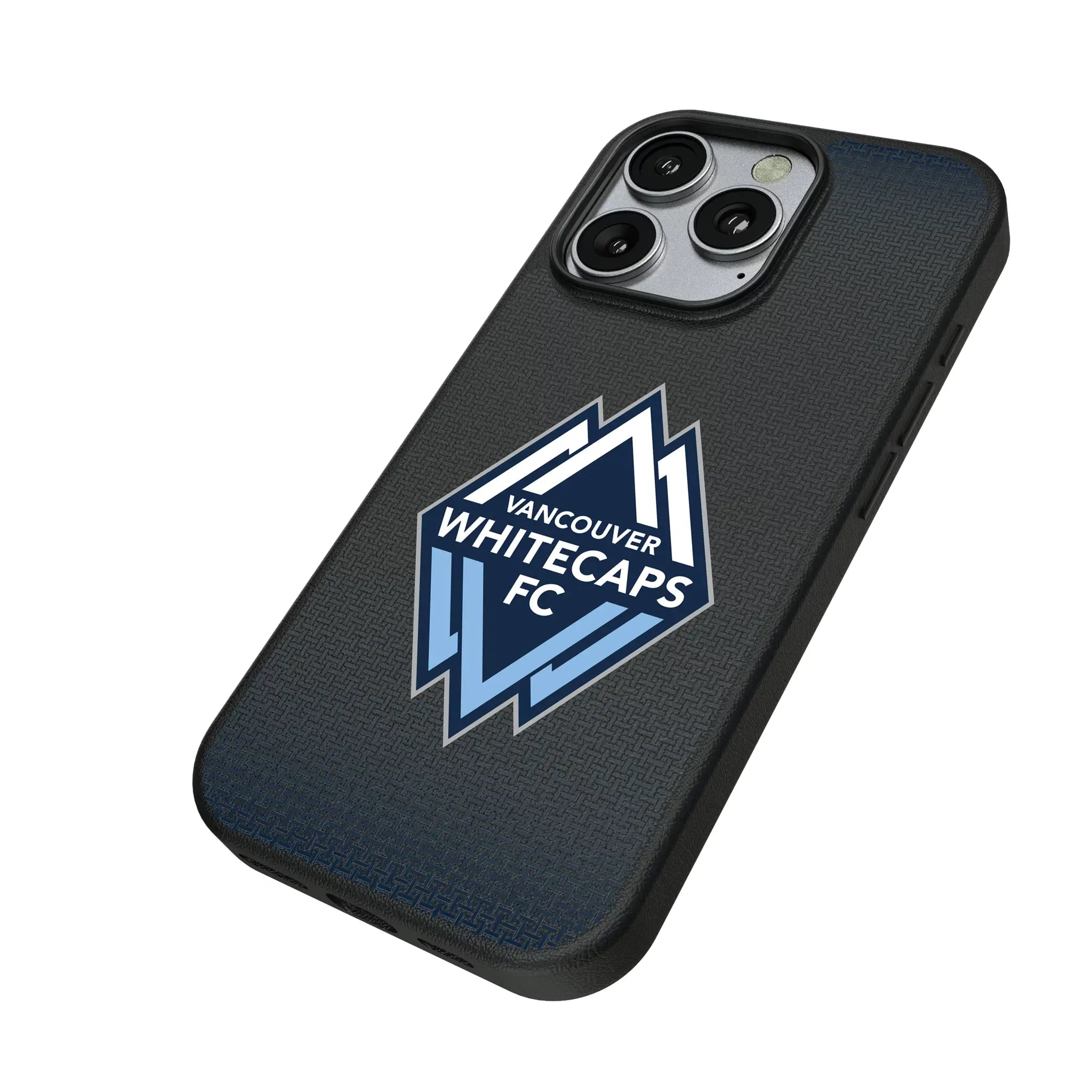 Vancouver Whitecaps Linen iPhone MagSafe Compatible Phone Case for Apple iPhone - Isometric View