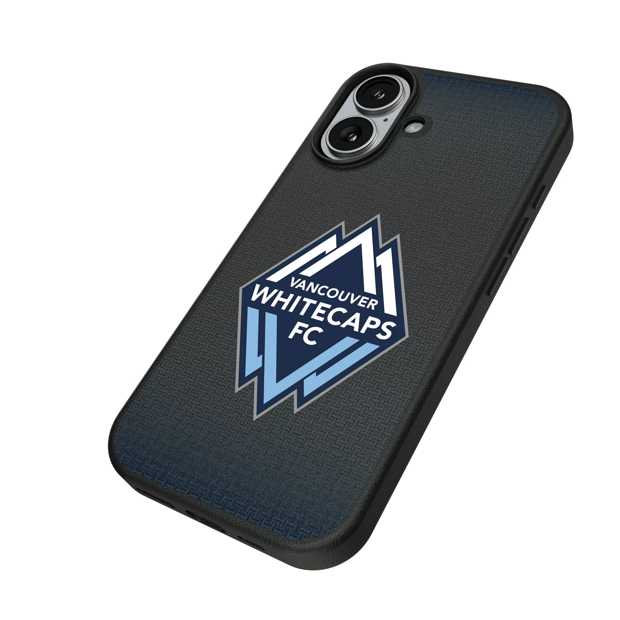Vancouver Whitecaps Linen iPhone MagSafe Compatible Phone Case for Apple iPhone - Isometric View#Device_iPhone 17