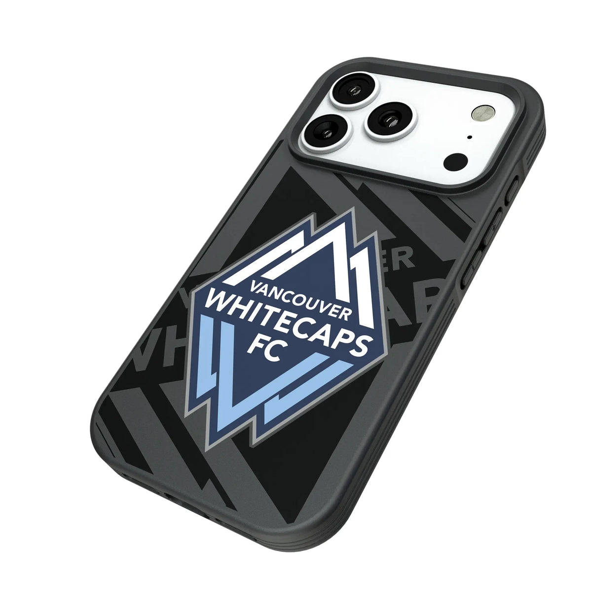 Vancouver Whitecaps Monocolor Tilt iPhone Bump Phone Case for Apple iPhone - Isometric View#Device_iPhone 18 Pro