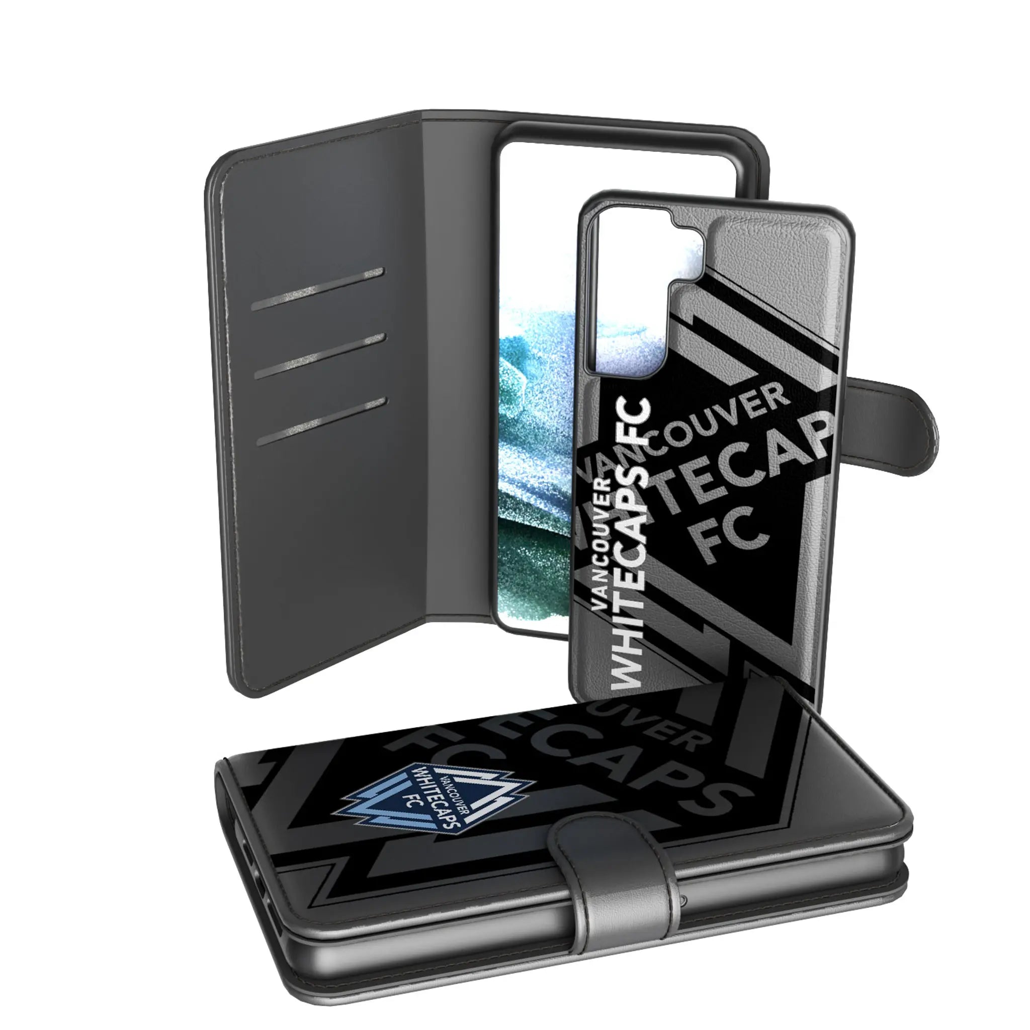 Vancouver Whitecaps Monocolor Tilt Galaxy Wallet Phone Case for Samsung Galaxy