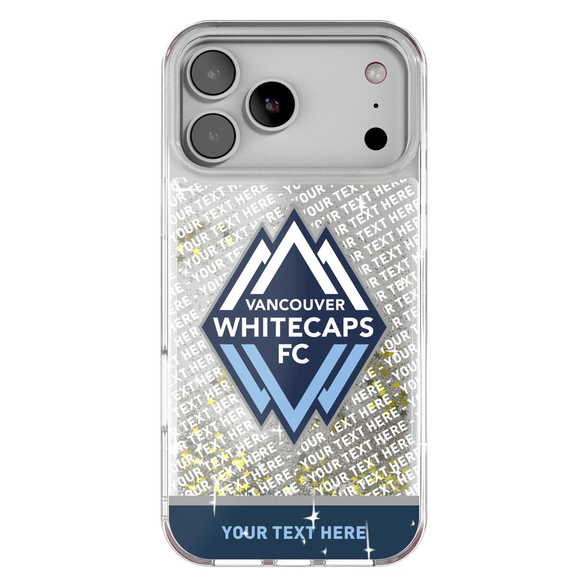 Vancouver Whitecaps Personalized EndZone Plus Glitter Phone Case for Apple iPhone