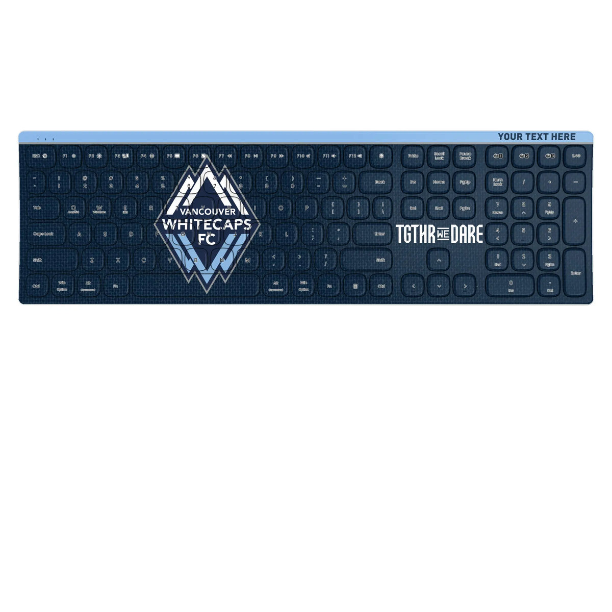 Vancouver Whitecaps Personalized Endzone Solid KKB605 Curved Wireless Keyboard