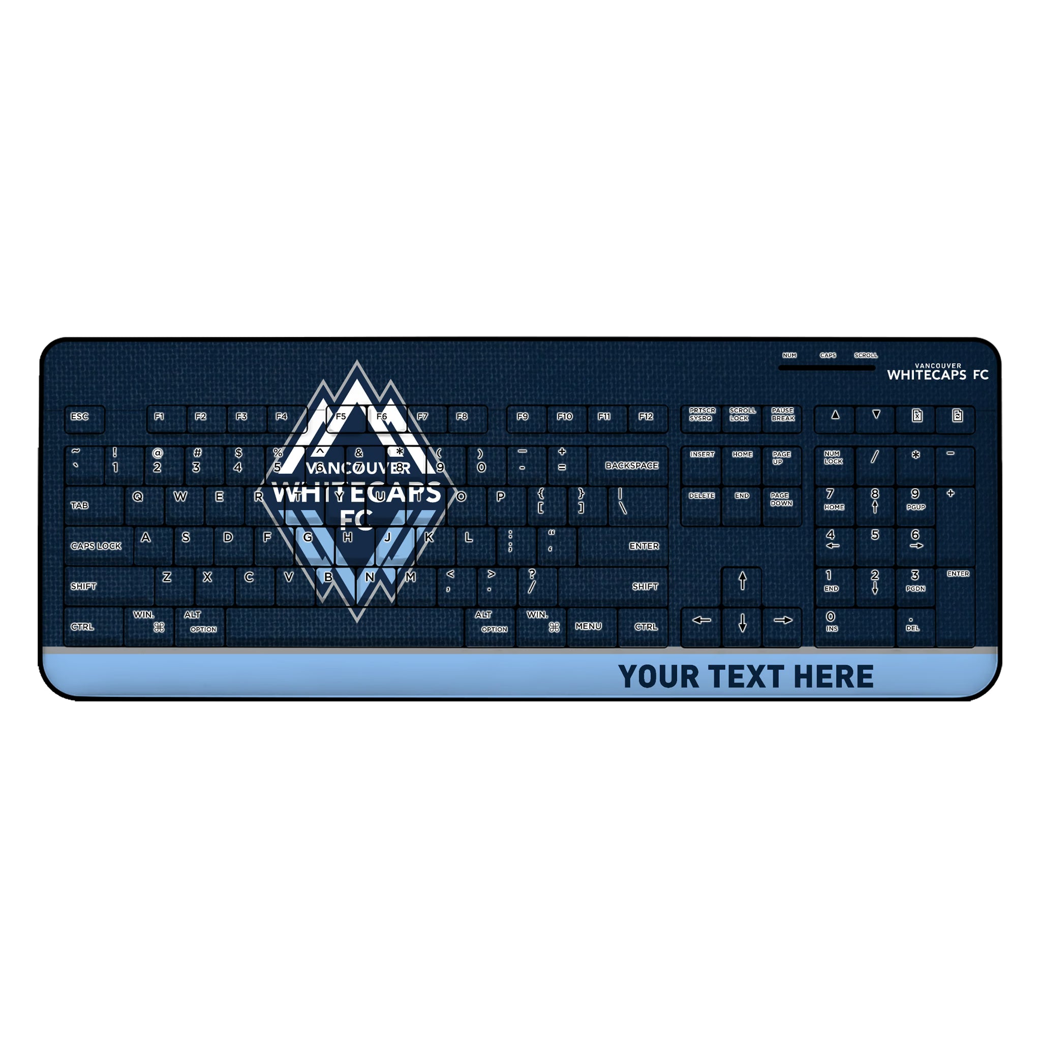 Vancouver Whitecaps Personalized Endzone Solid Wireless USB Keyboard