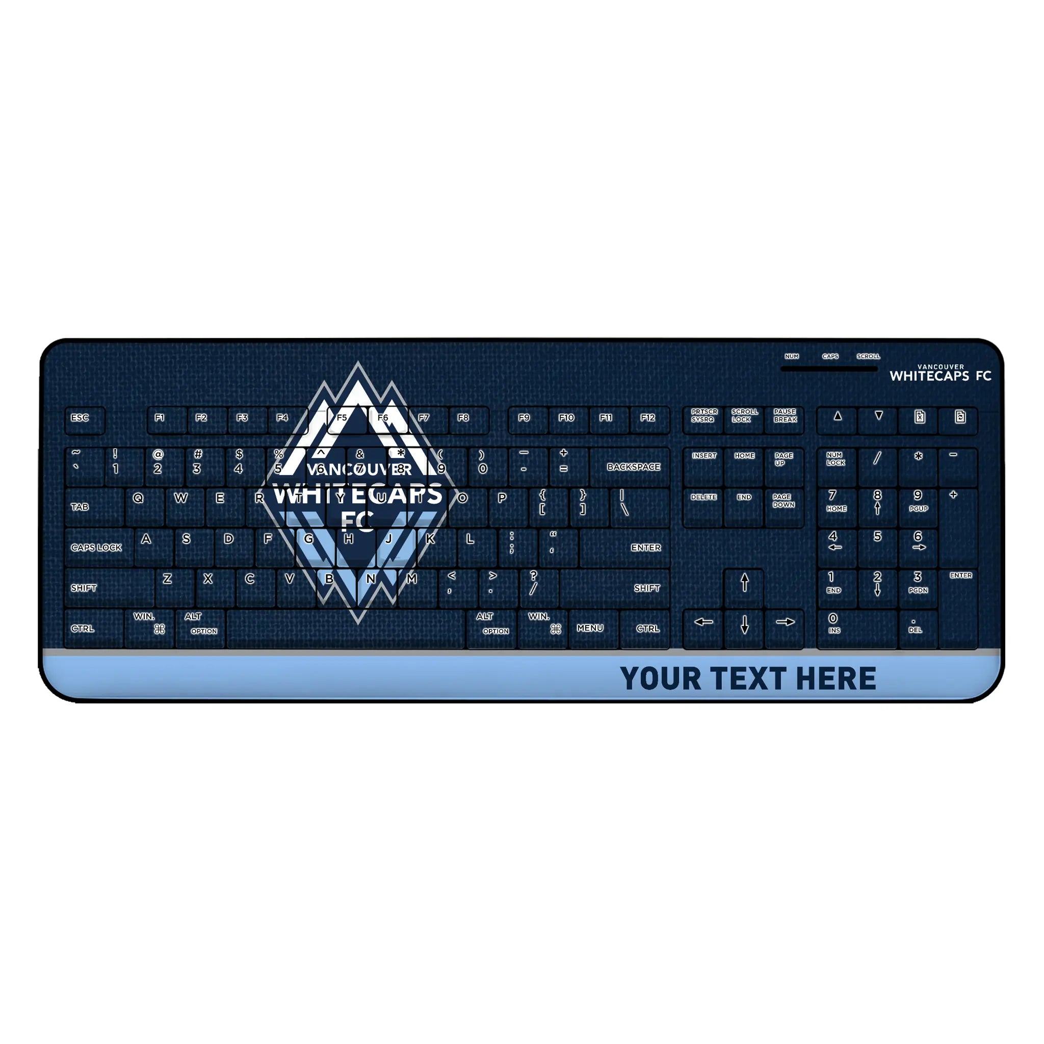 Vancouver Whitecaps Personalized Endzone Solid Wireless USB Keyboard