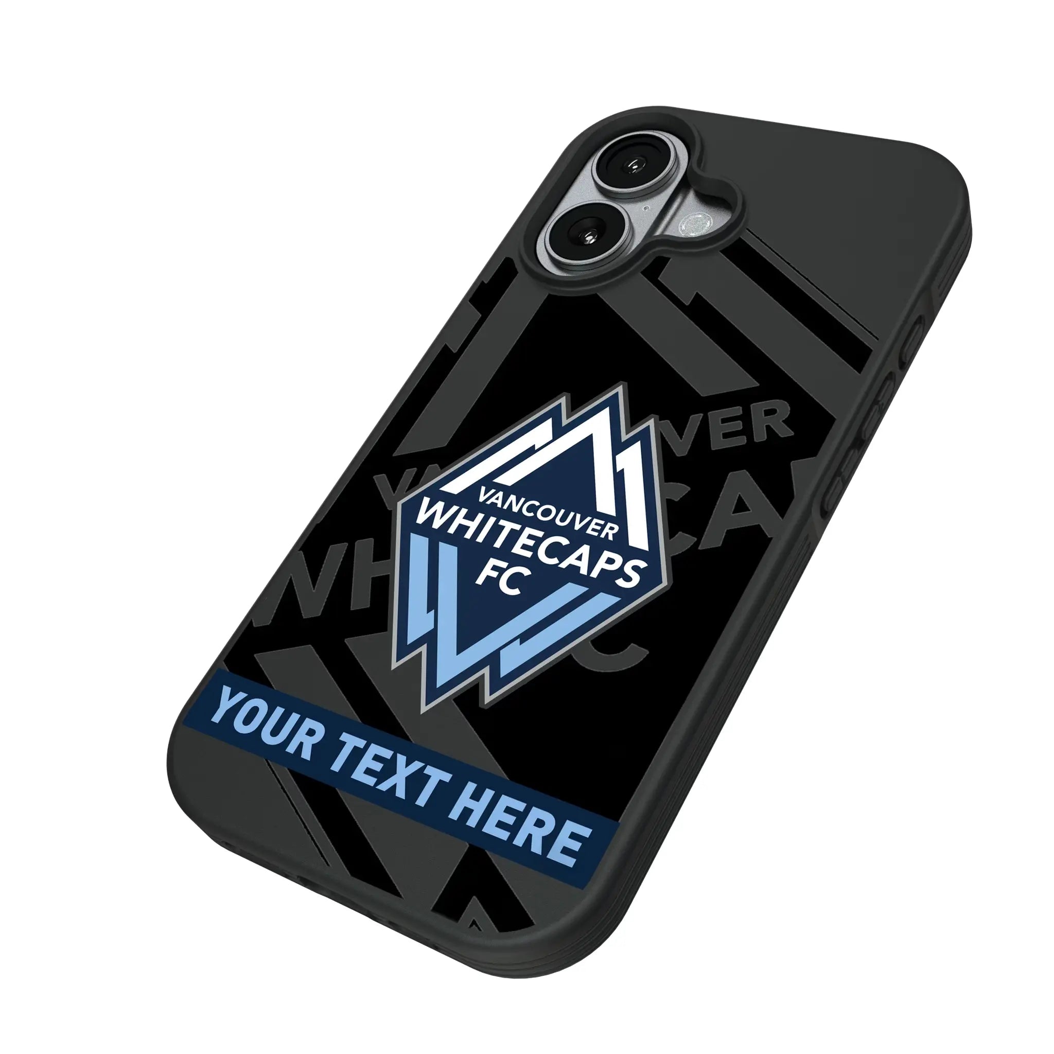 Vancouver Whitecaps Personalized Tilt iPhone Bump Phone Case for Apple iPhone - Isometric View#Device_iPhone 17