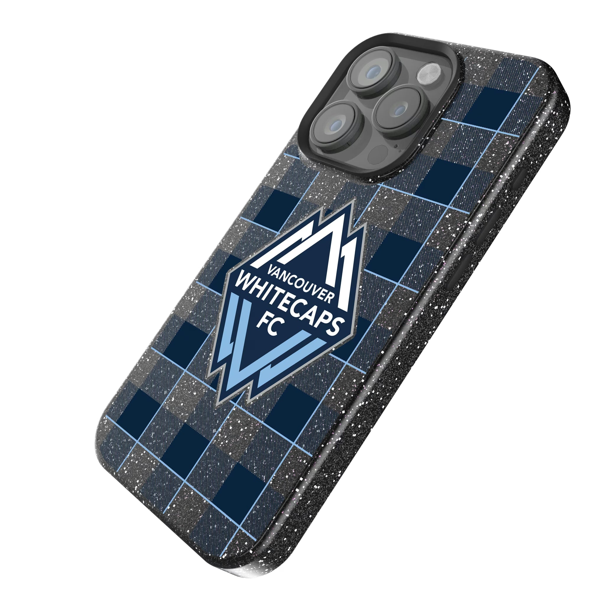 Vancouver Whitecaps Plaid iPhone Bling Phone Case for Apple iPhone - Isometric View