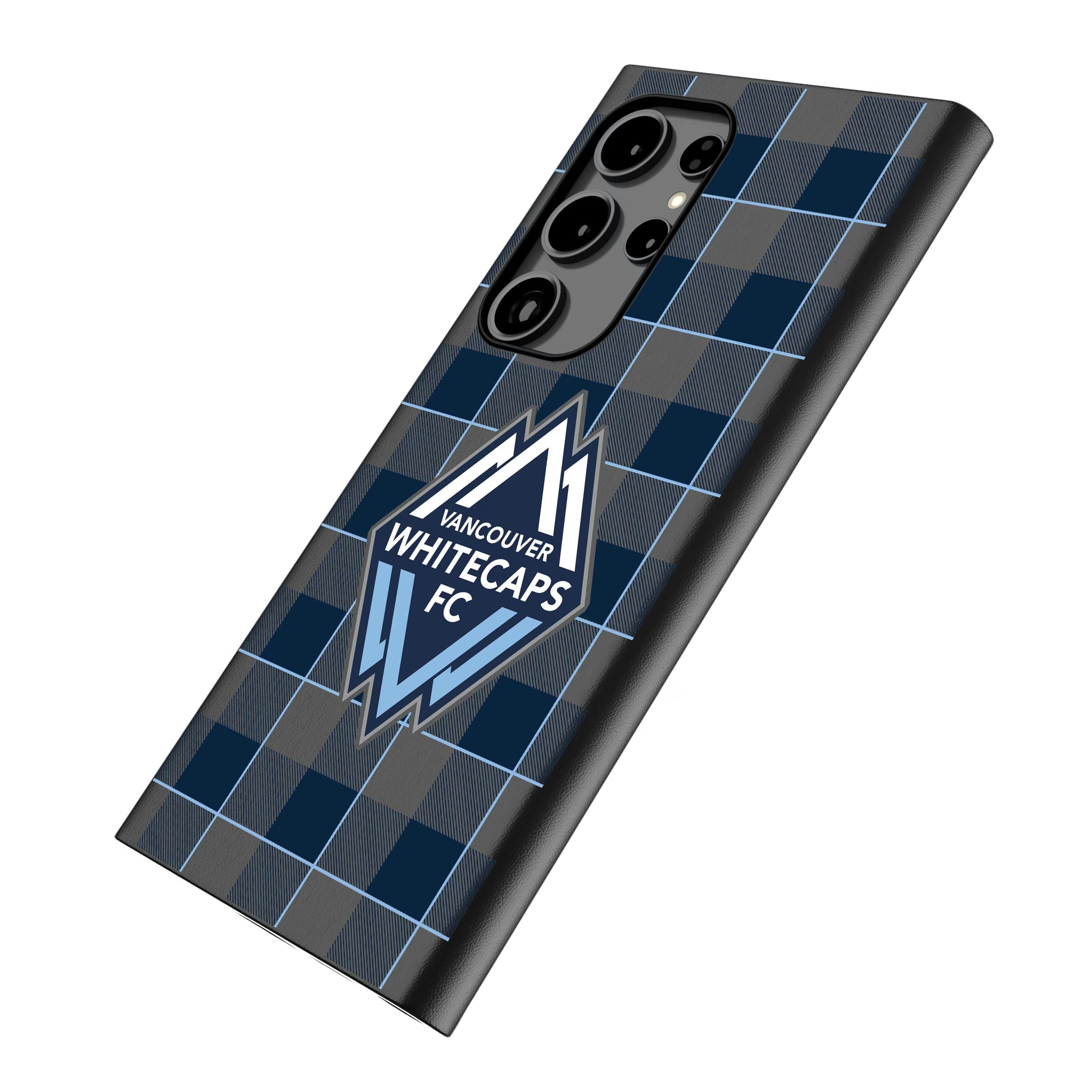 Vancouver Whitecaps Plaid Galaxy MagSafe Compatible Phone Case for Samsung Galaxy - Isometric View