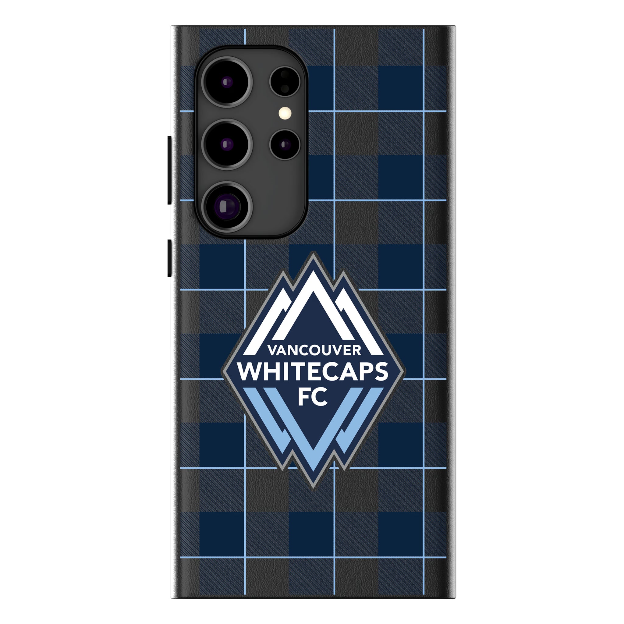 Vancouver Whitecaps Plaid Galaxy MagSafe Compatible Phone Case for Samsung Galaxy