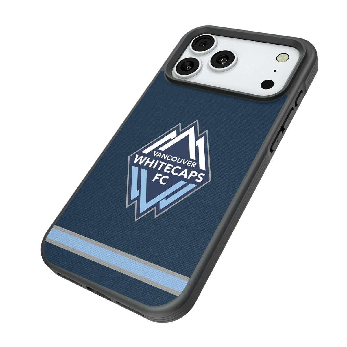 Vancouver Whitecaps Stripe iPhone Bump Phone Case for Apple iPhone - Isometric View#Device_iPhone 18 Pro Max