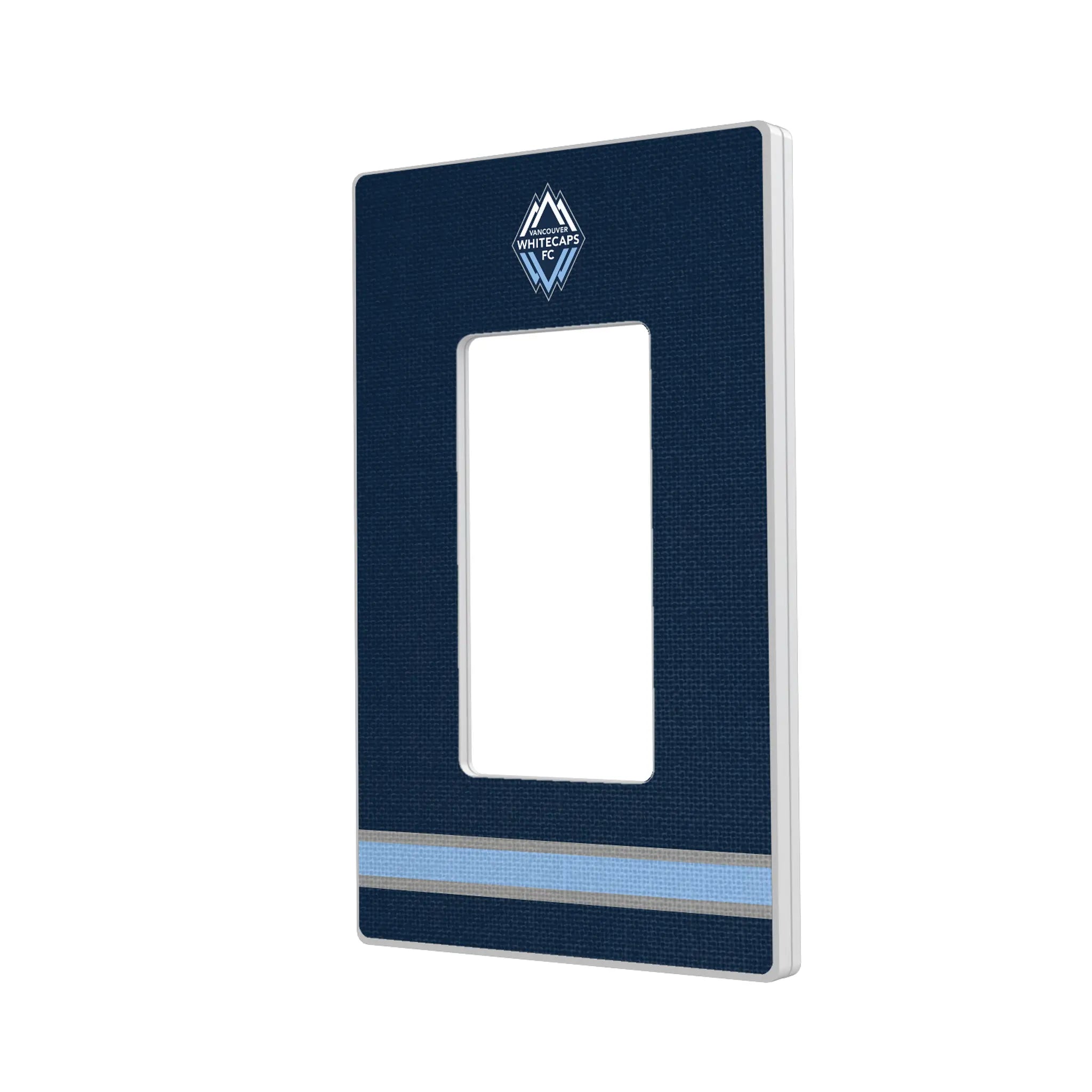 Vancouver Whitecaps Stripe Hidden-Screw Light Switch Plate#Style_Single Rocker