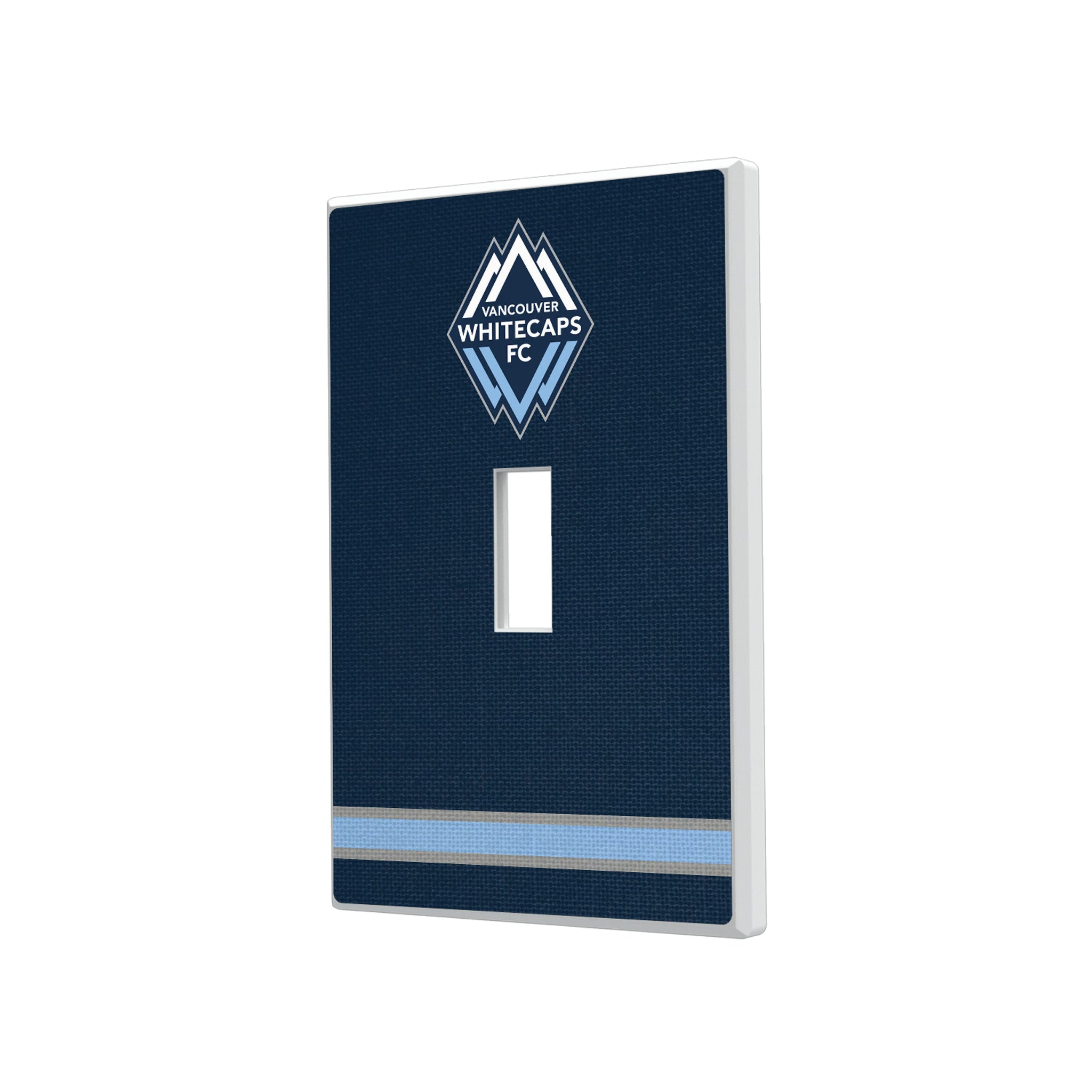 Vancouver Whitecaps Stripe Hidden-Screw Light Switch Plate#Style_Single Toggle