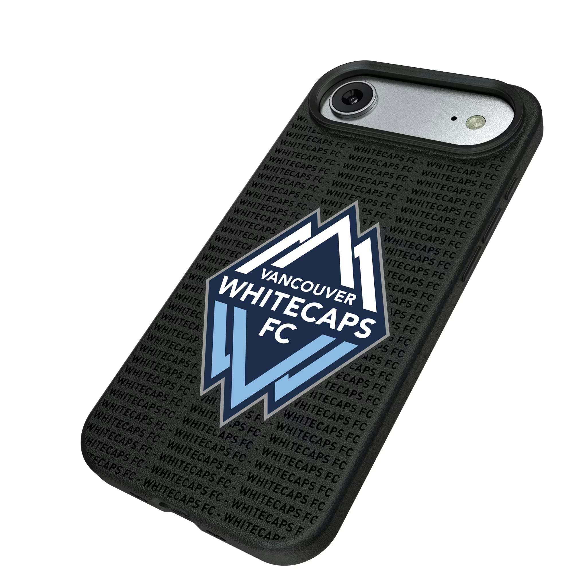 Vancouver Whitecaps Text Backdrop iPhone MagSafe Compatible Phone Case for Apple iPhone - Isometric View#Device_iPhone Air