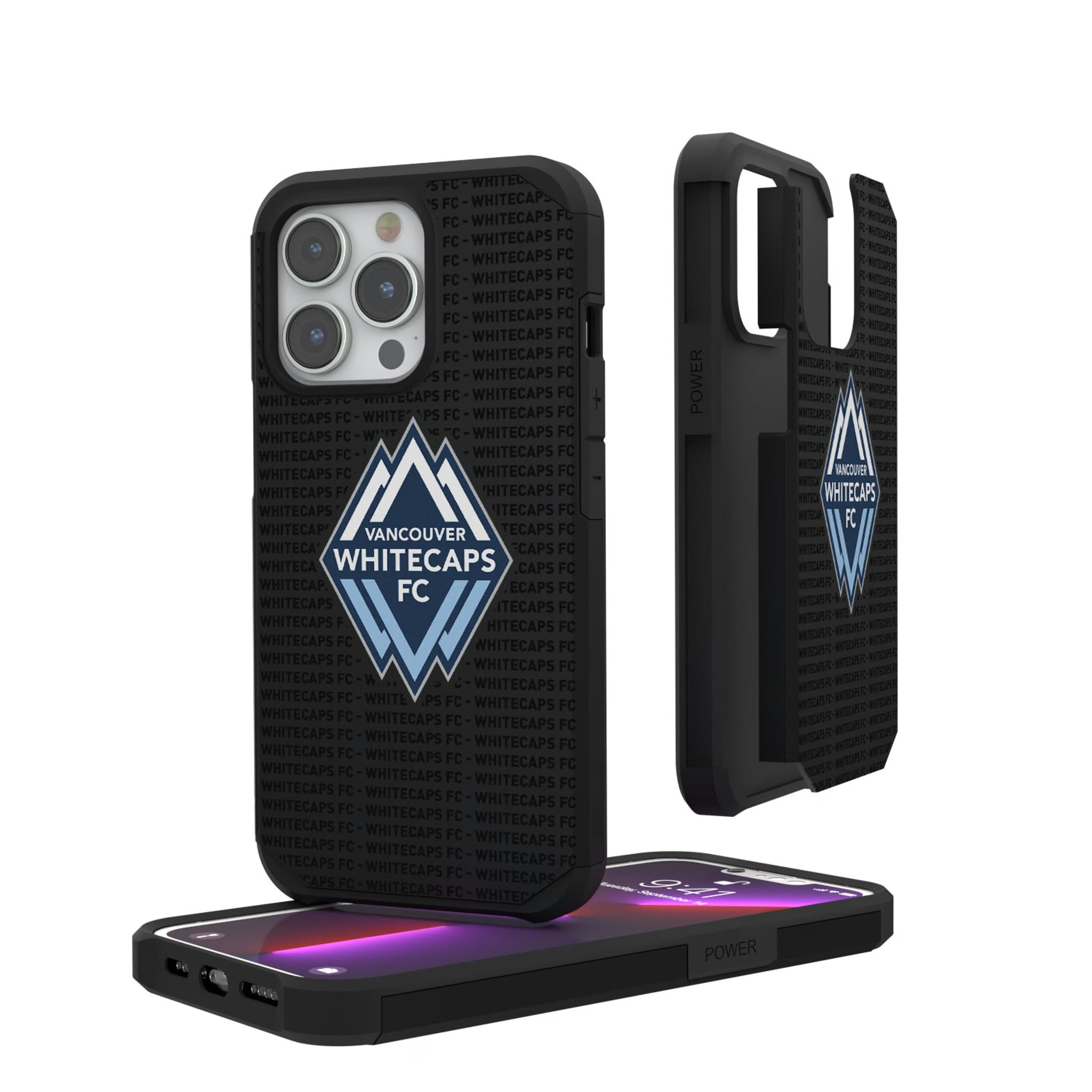 Vancouver Whitecaps Text Backdrop iPhone Rugged Phone Case for Apple iPhone