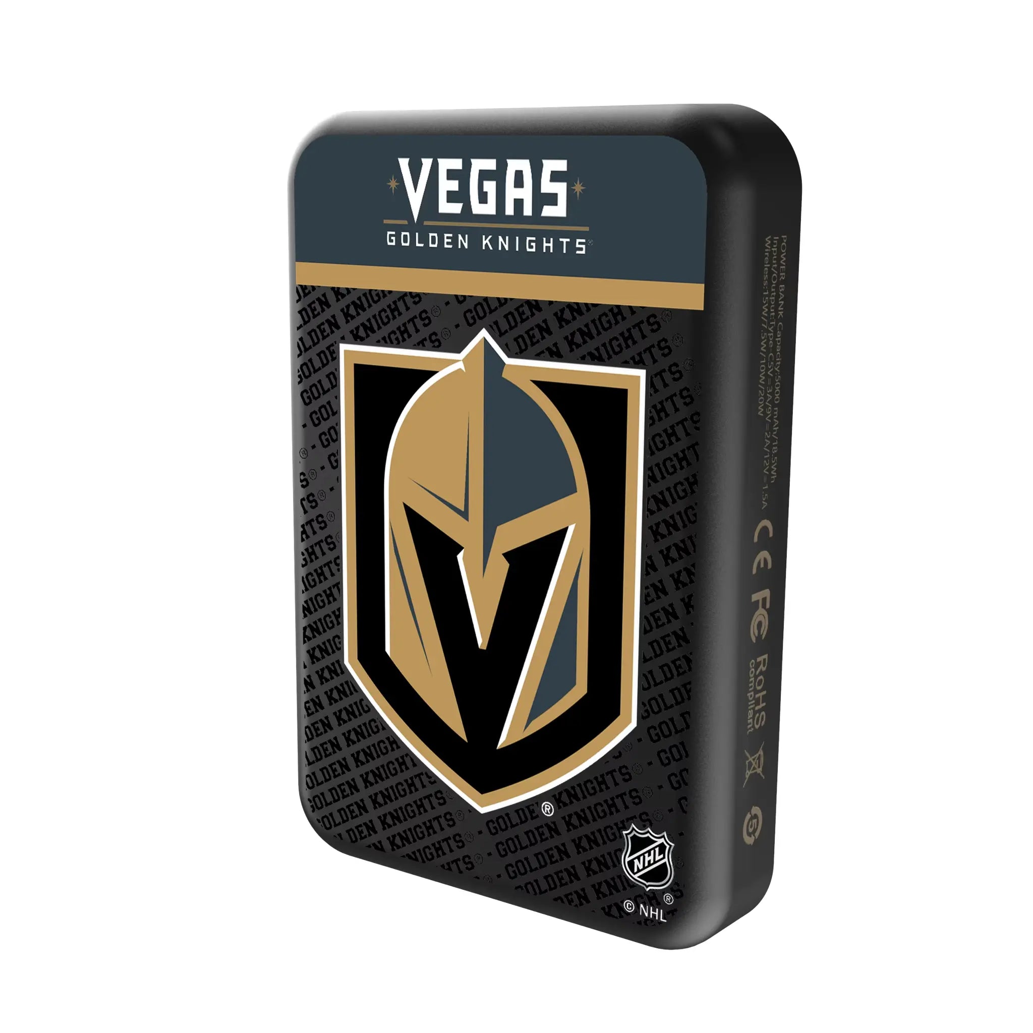 Vegas Golden Knights Endzone Plus Wireless Mag Power Bank