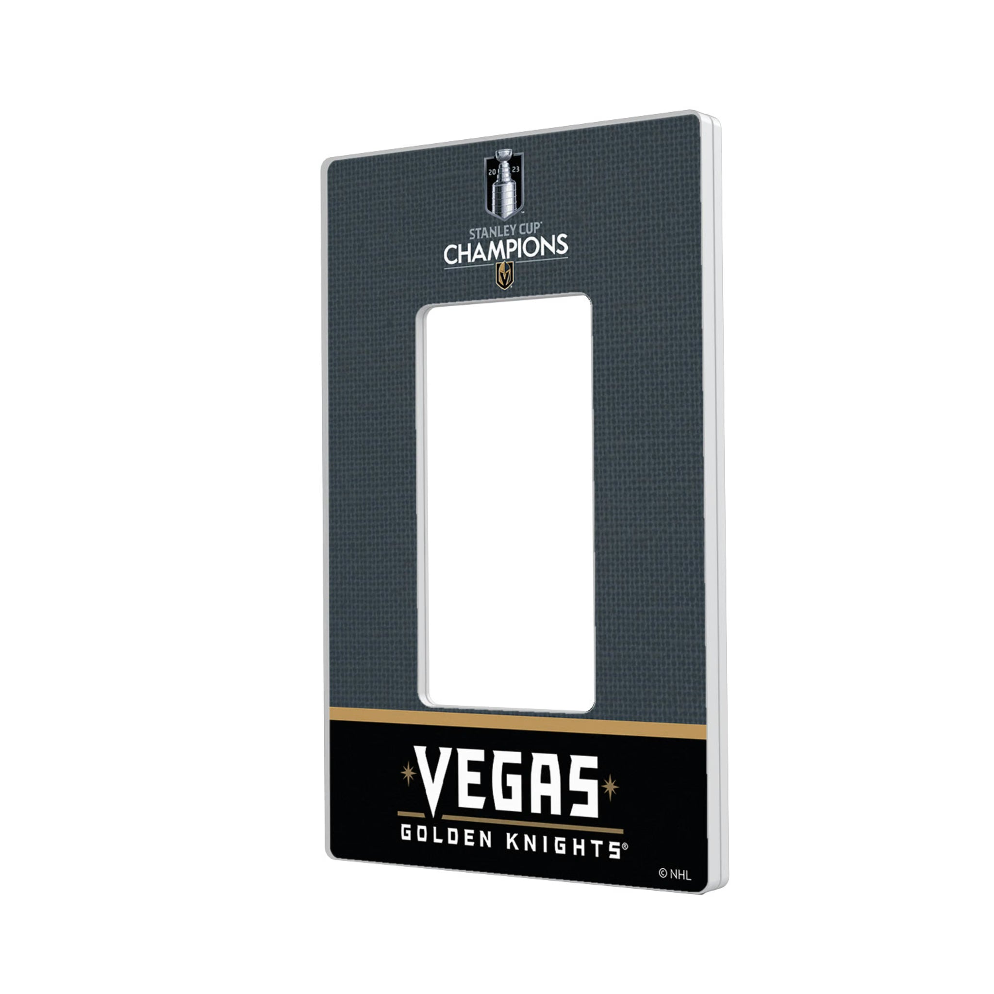 Vegas Golden Knights Endzone Solid Hidden-Screw Light Switch Plate#Style_Single Rocker