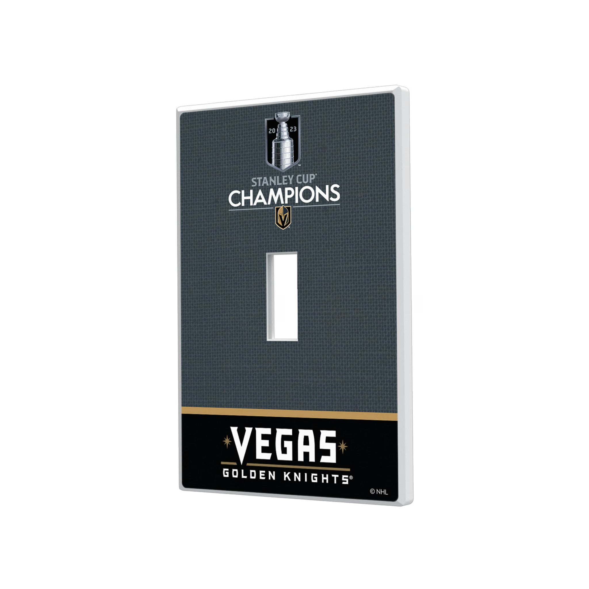 Vegas Golden Knights Endzone Solid Hidden-Screw Light Switch Plate#Style_Single Toggle