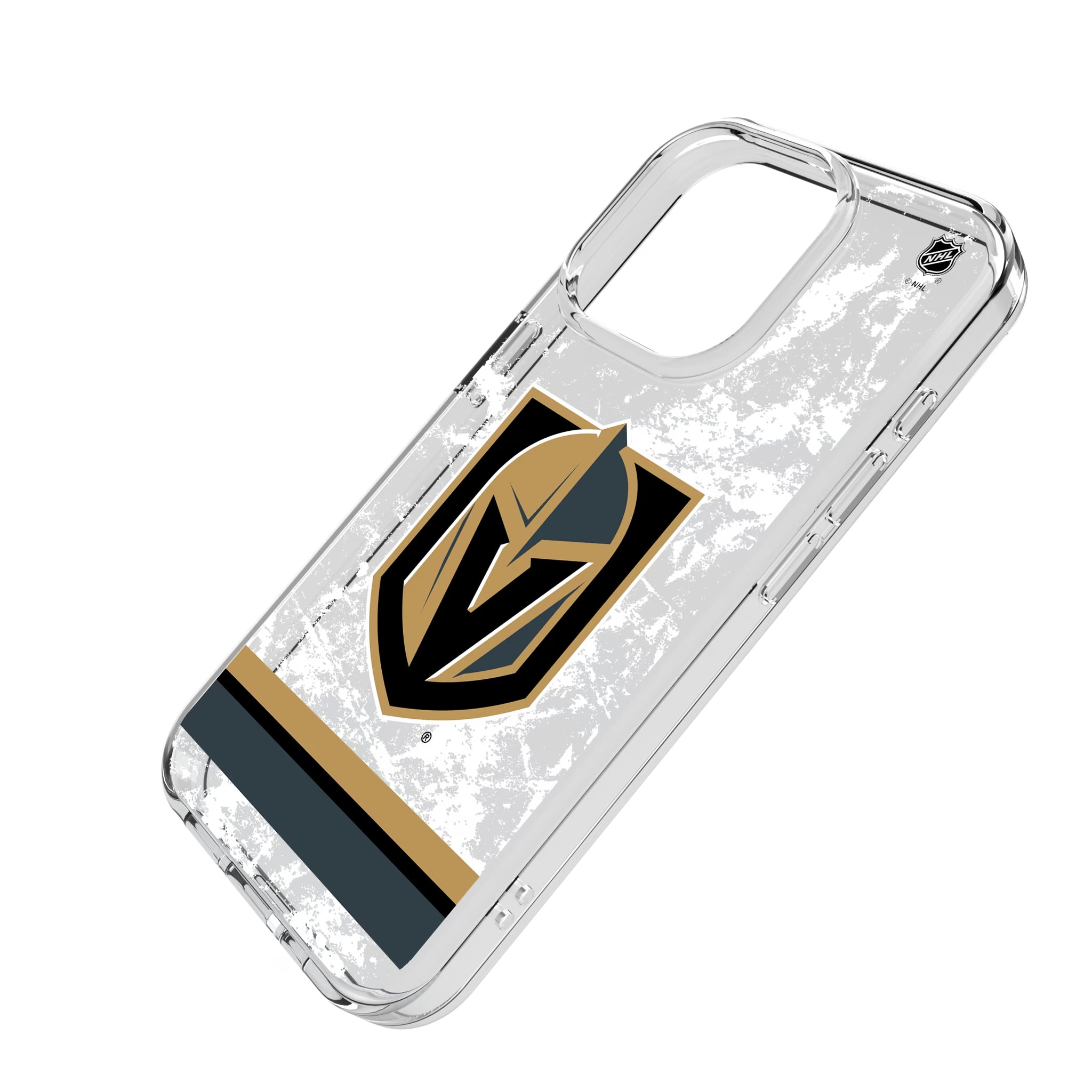 Vegas Golden Knights Ice Stripe iPhone Clear Phone Case for Apple iPhone - Isometric View