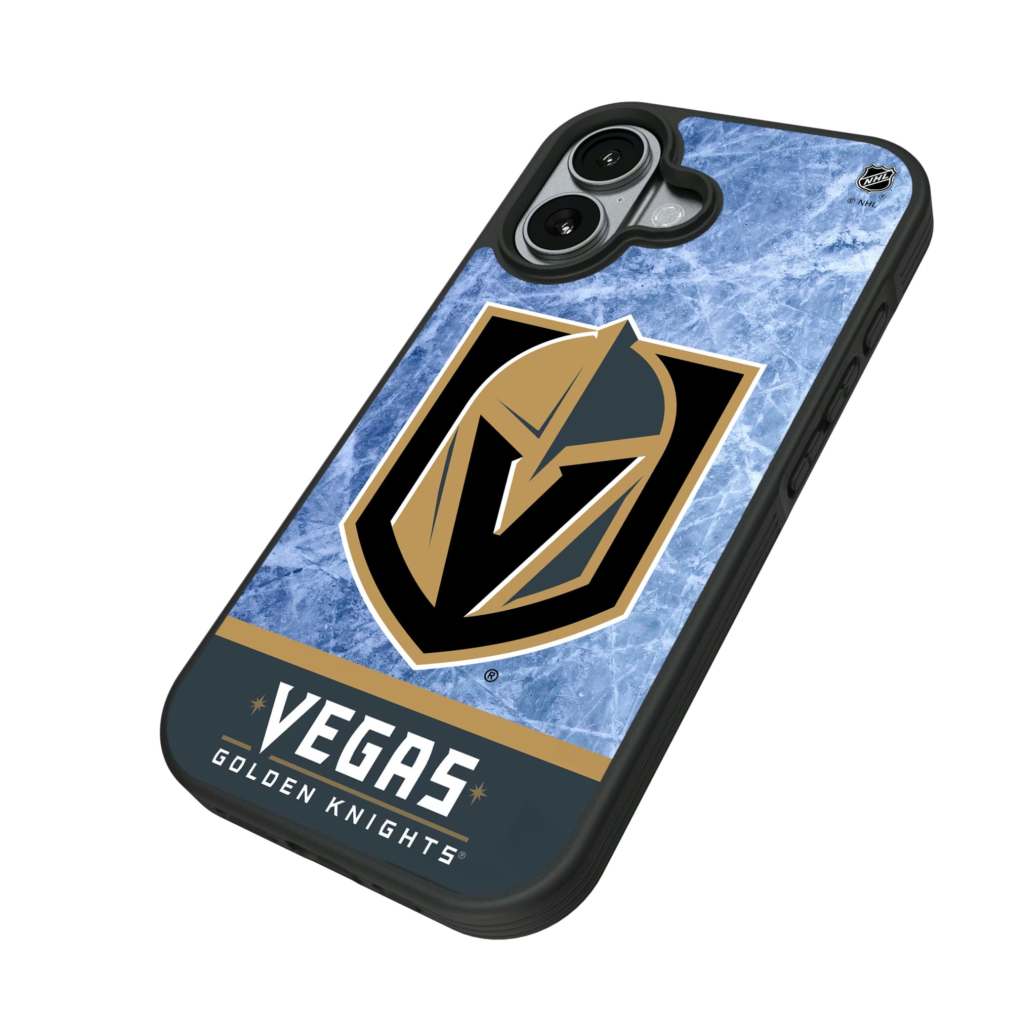 Vegas Golden Knights Ice Wordmark iPhone Bump Phone Case for Apple iPhone - Isometric View#Device_iPhone 17