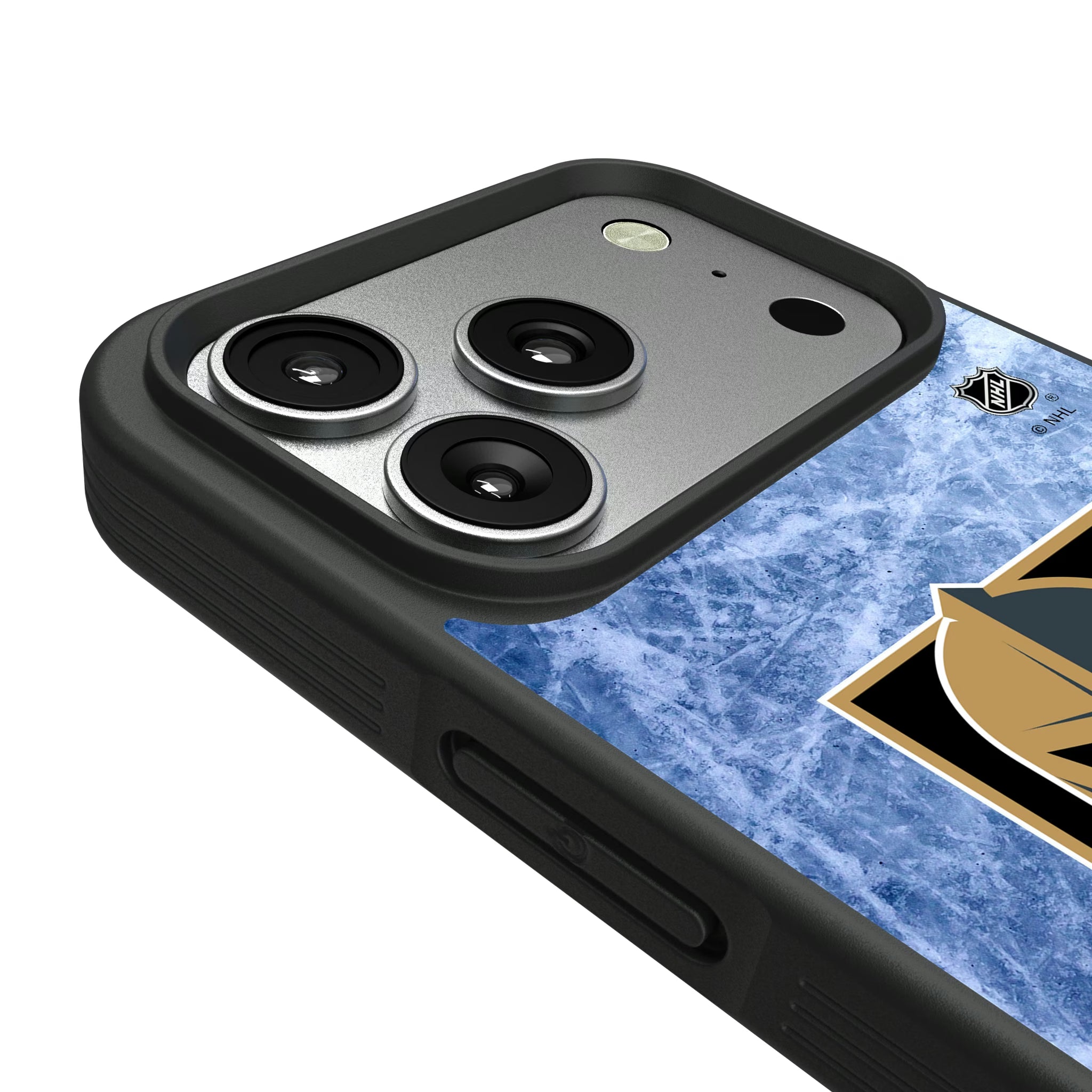 Vegas Golden Knights Ice Wordmark iPhone Bump Phone Case for Apple iPhone - Detail#Device_iPhone 17 Pro