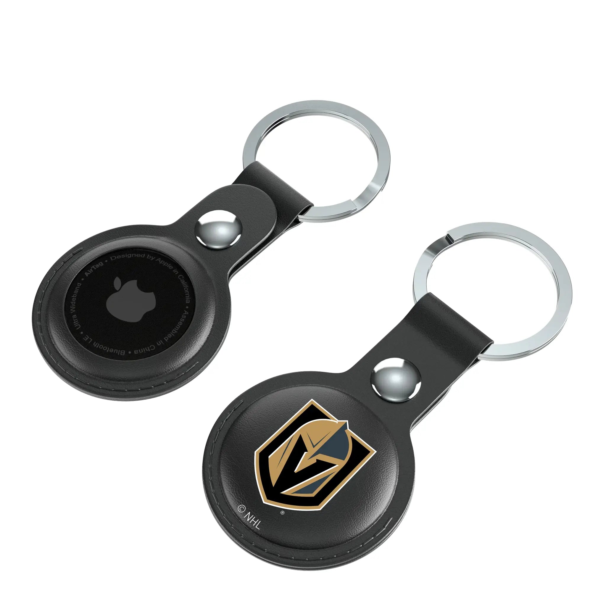 Vegas Golden Knights Insignia AirTag Black Airtag Holder 2-Pack - Isometric View