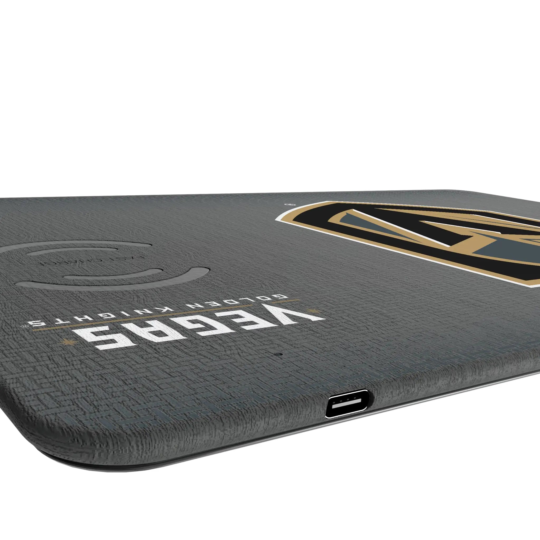 Vegas Golden Knights Linen 15-Watt Wireless Charger and Mouse Pad