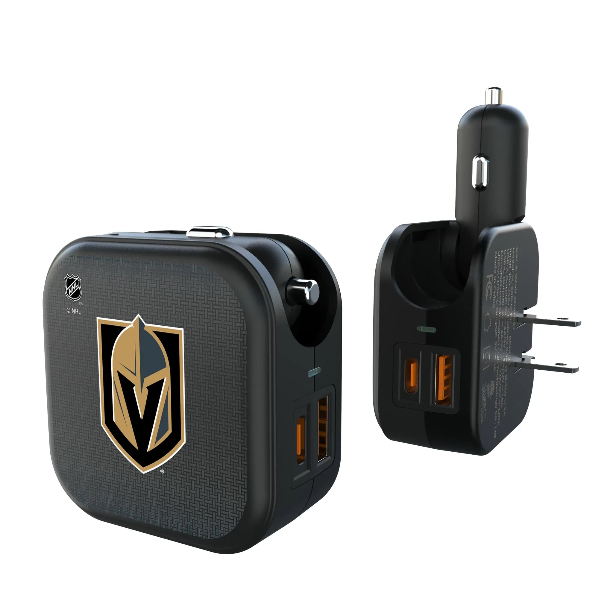 Vegas Golden Knights Linen 2 in 1 USB A/C Charger