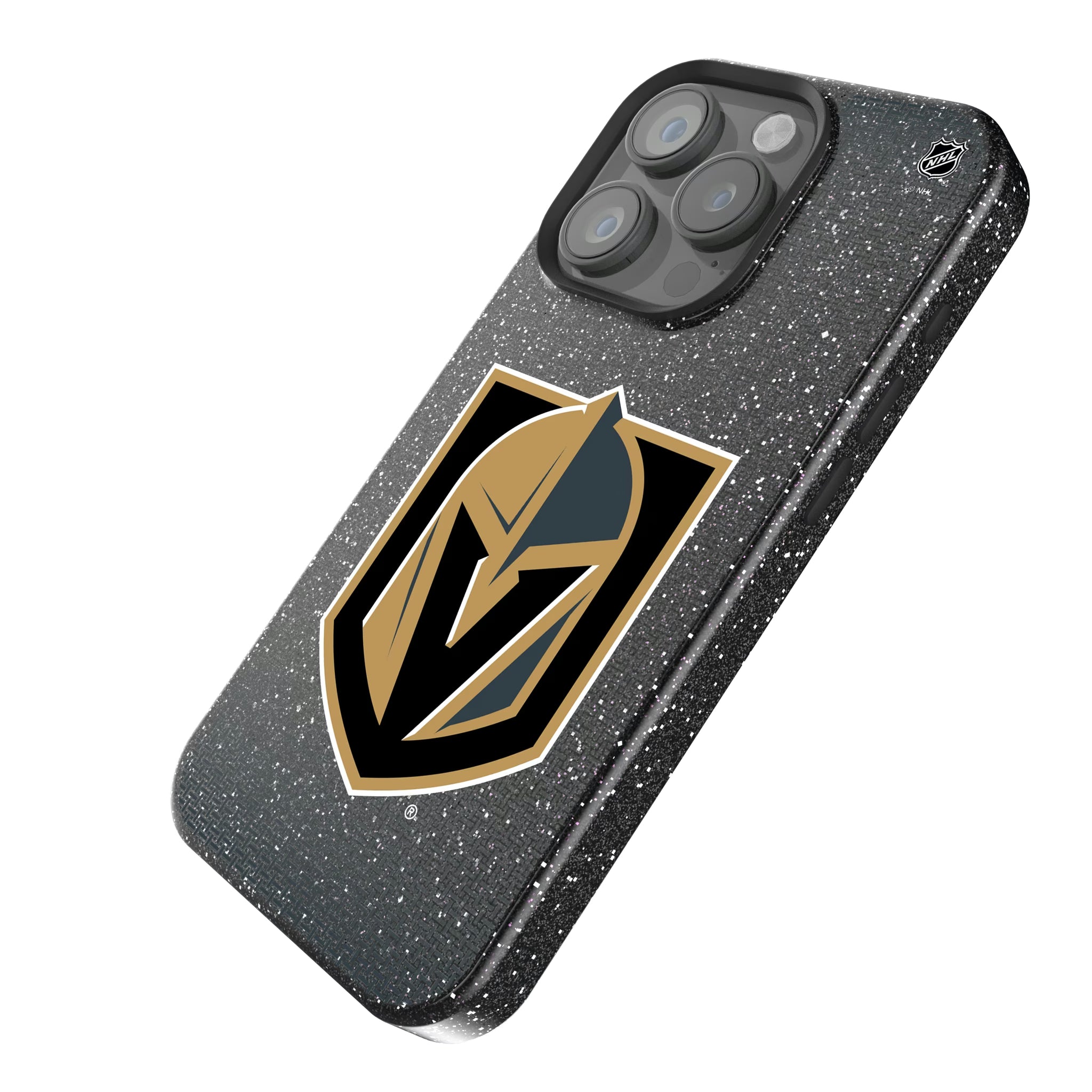 Vegas Golden Knights Linen iPhone Bling Phone Case for Apple iPhone - Isometric View