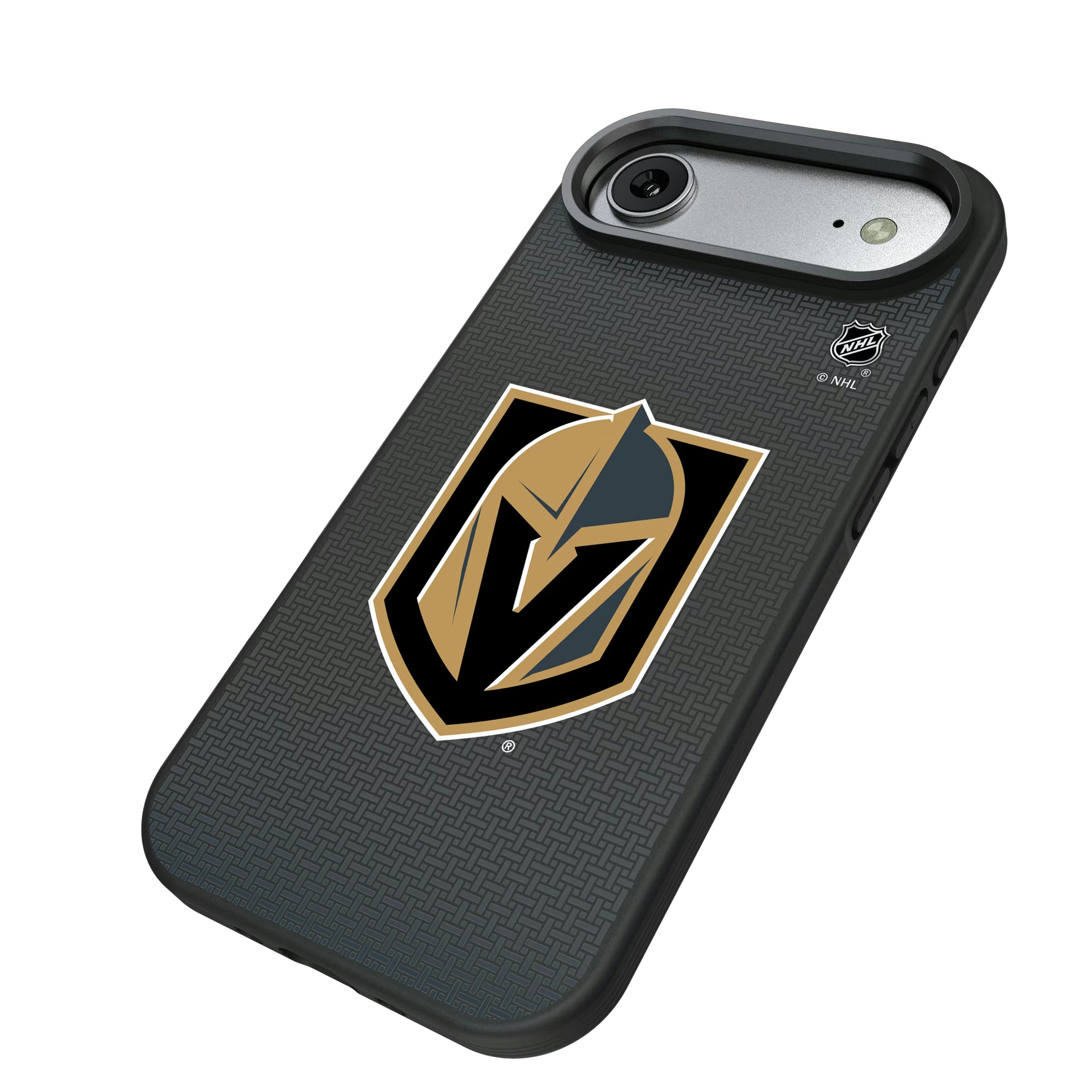 Vegas Golden Knights Linen iPhone Bump Phone Case for Apple iPhone - Isometric View#Device_iPhone Air
