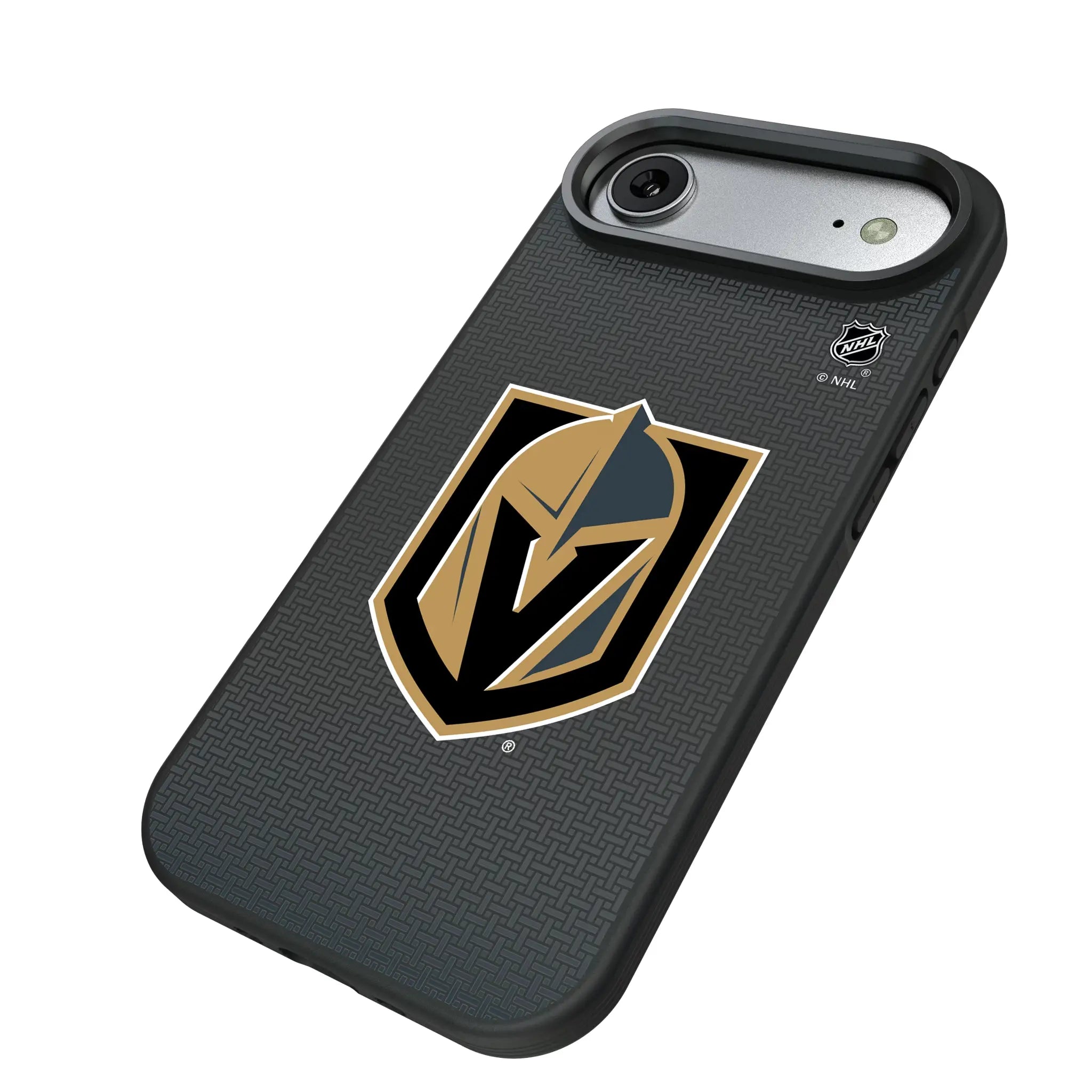 Vegas Golden Knights Linen iPhone Bump Phone Case for Apple iPhone - Isometric View#Device_iPhone Air