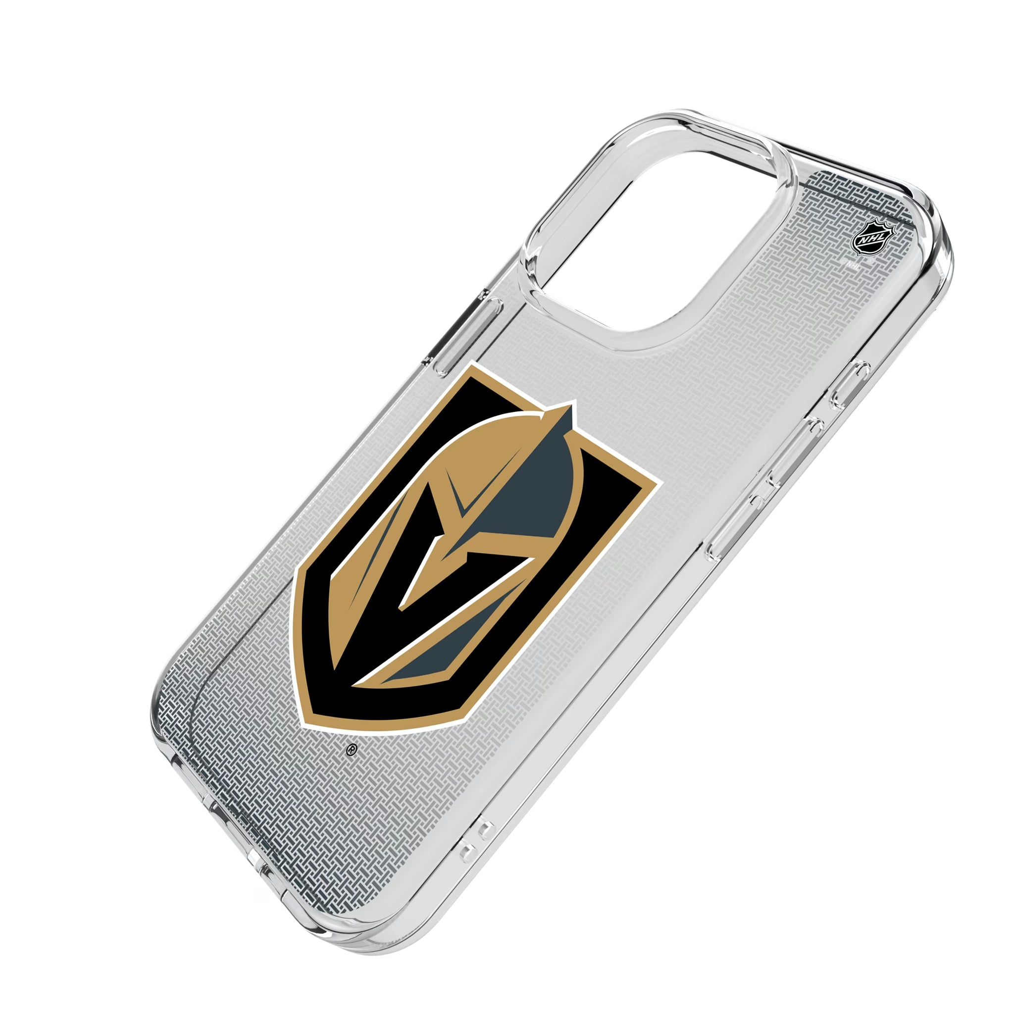 Vegas Golden Knights Linen iPhone Clear Phone Case for Apple iPhone - Isometric View
