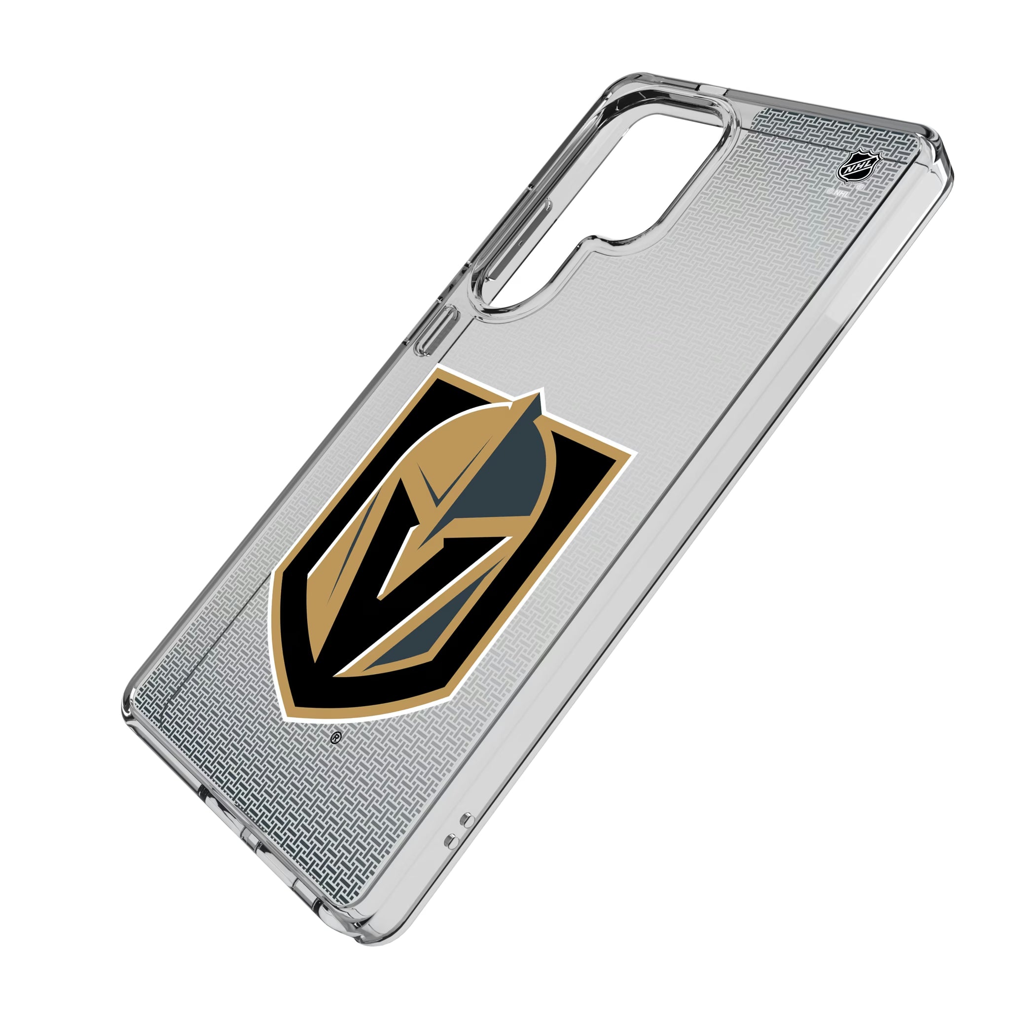 Vegas Golden Knights Linen Galaxy Clear Phone Case for Samsung Galaxy - Isometric View