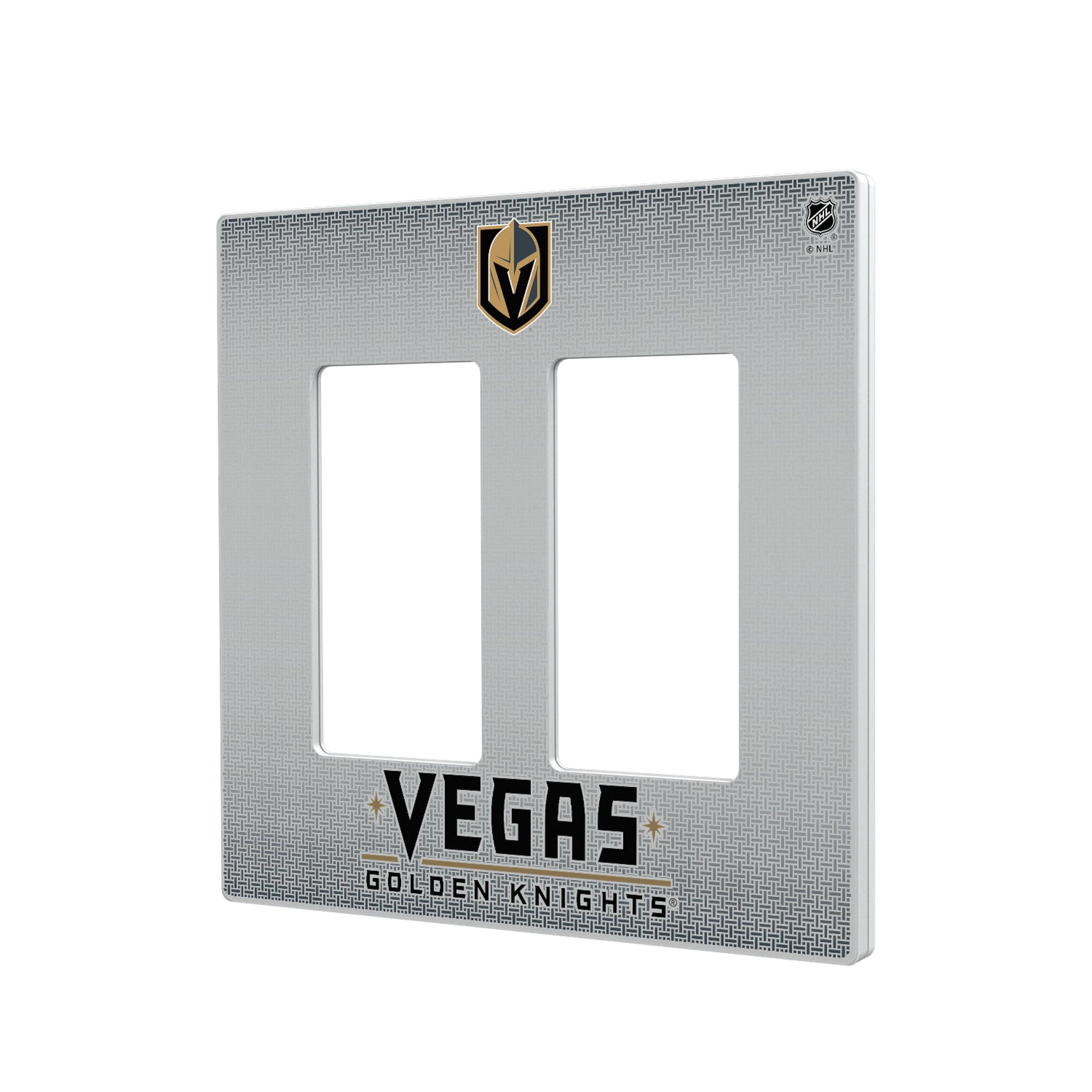 Vegas Golden Knights Linen Hidden-Screw Light Switch Plate#Style_Double Rocker