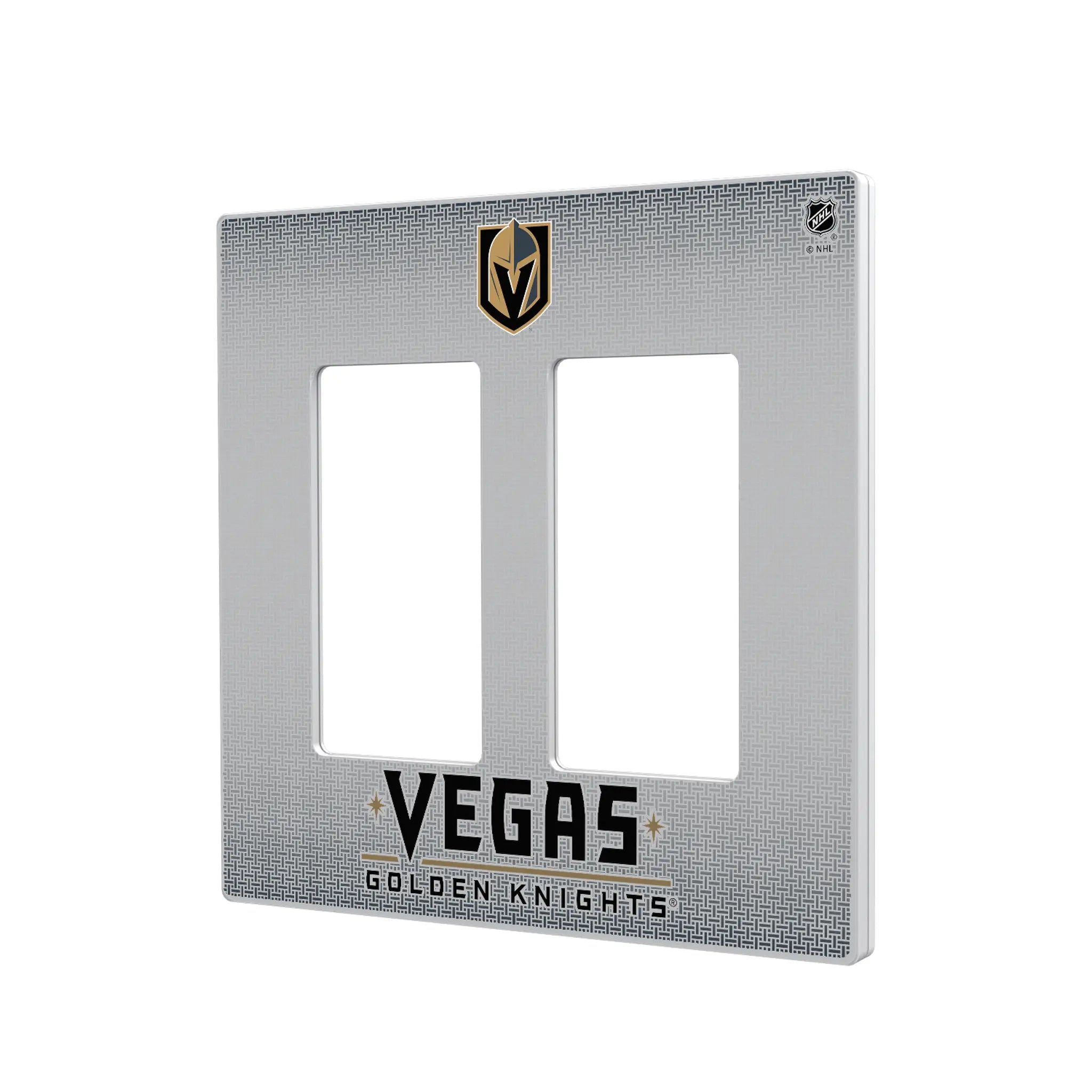Vegas Golden Knights Linen Hidden-Screw Light Switch Plate#Style_Double Rocker