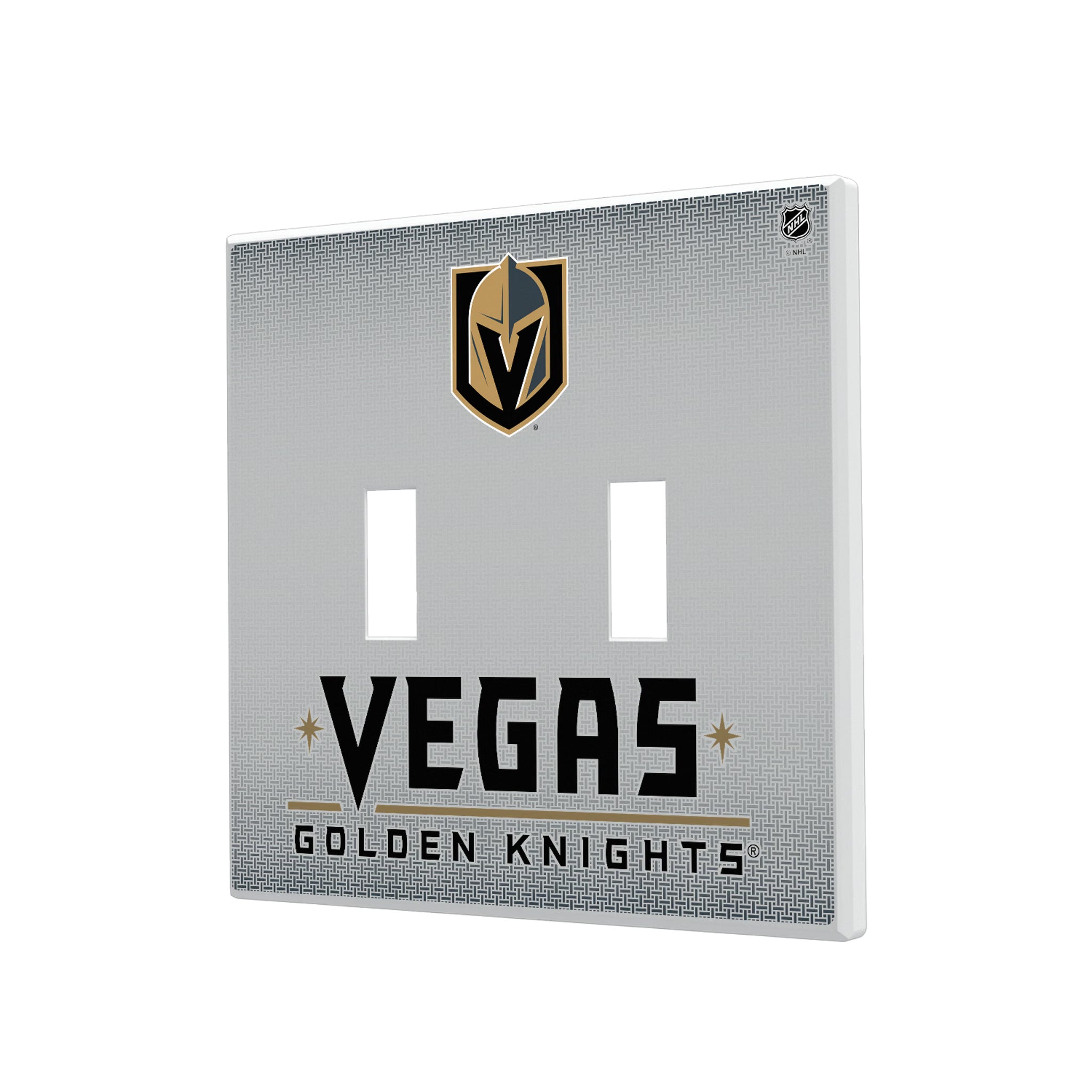 Vegas Golden Knights Linen Hidden-Screw Light Switch Plate#Style_Double Toggle