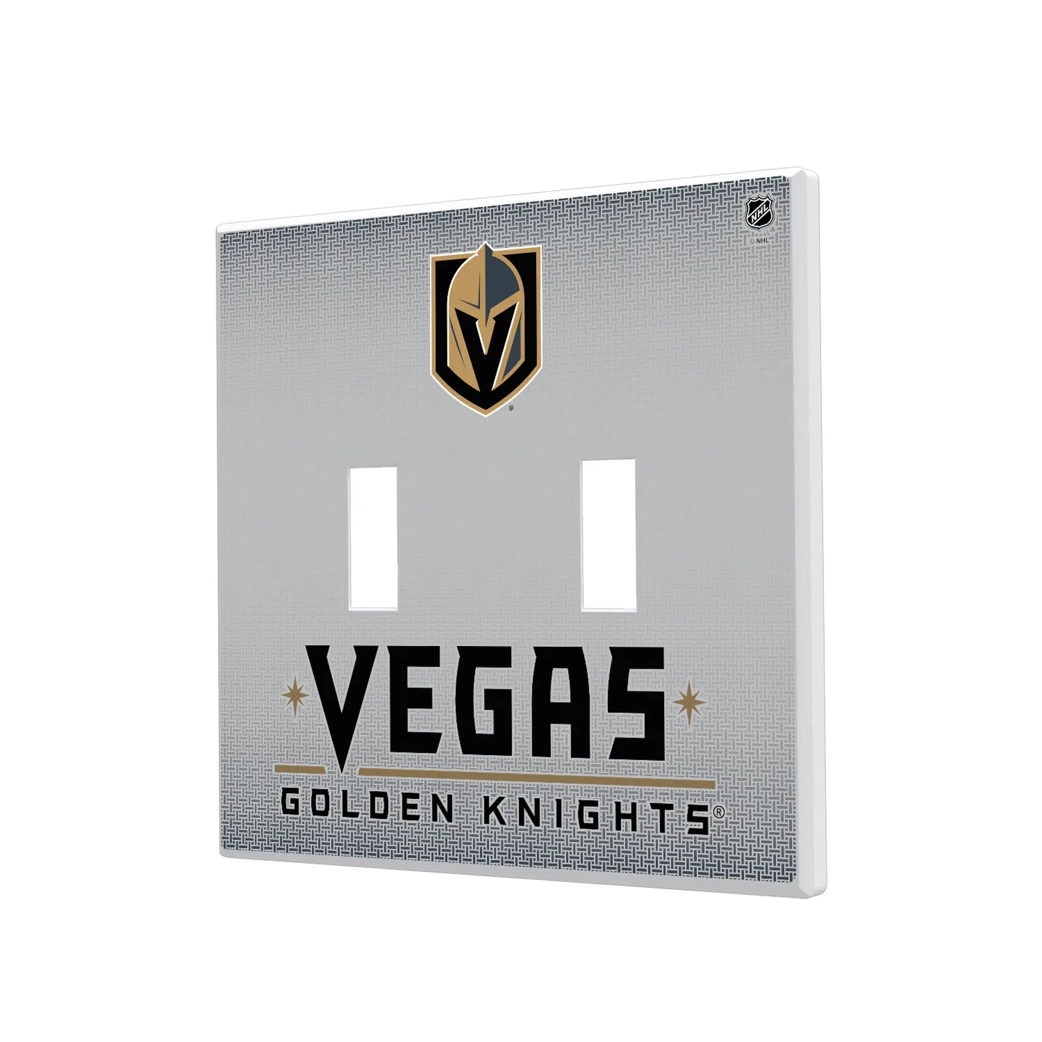 Vegas Golden Knights Linen Hidden-Screw Light Switch Plate#Style_Double Toggle