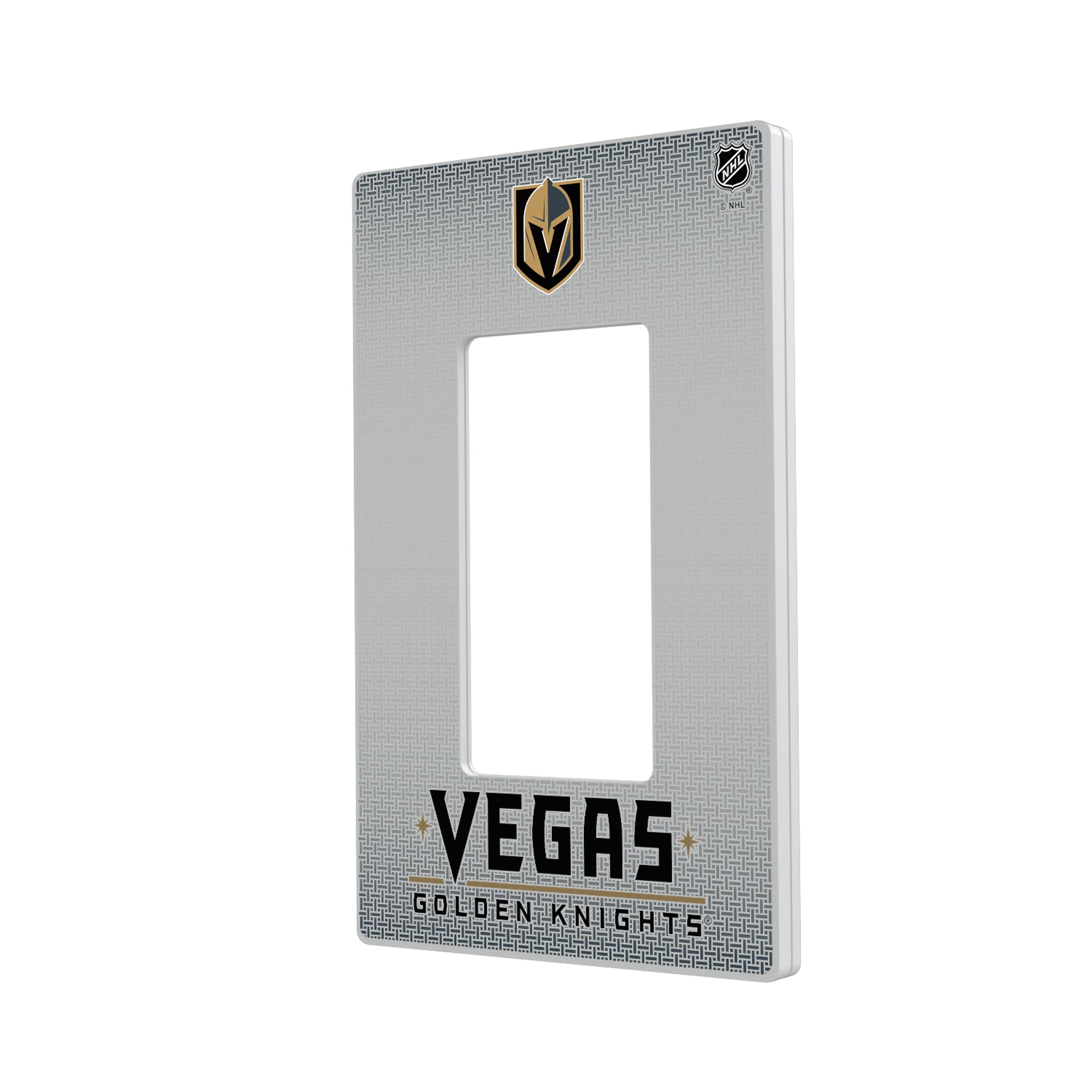 Vegas Golden Knights Linen Hidden-Screw Light Switch Plate#Style_Single Rocker