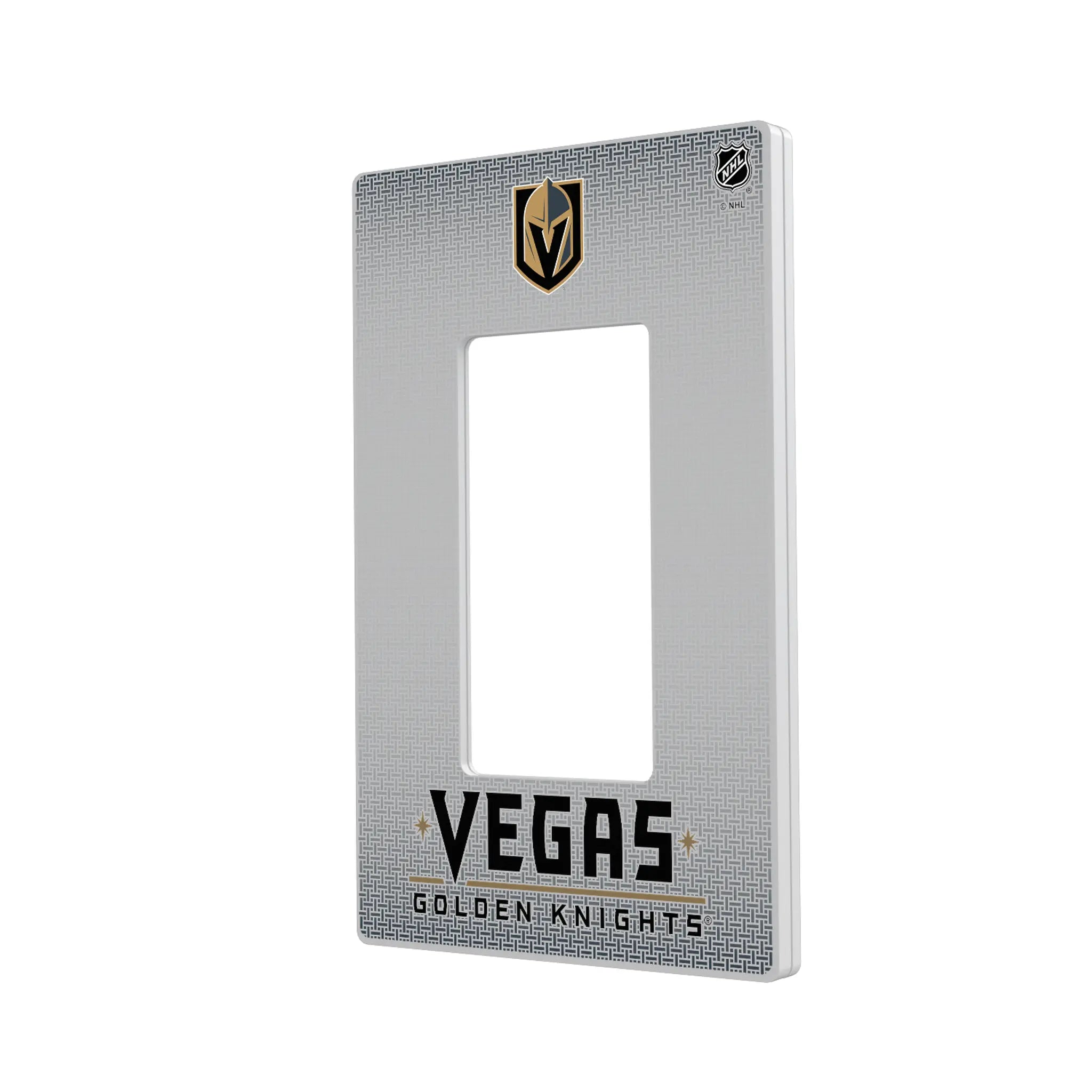 Vegas Golden Knights Linen Hidden-Screw Light Switch Plate#Style_Single Rocker