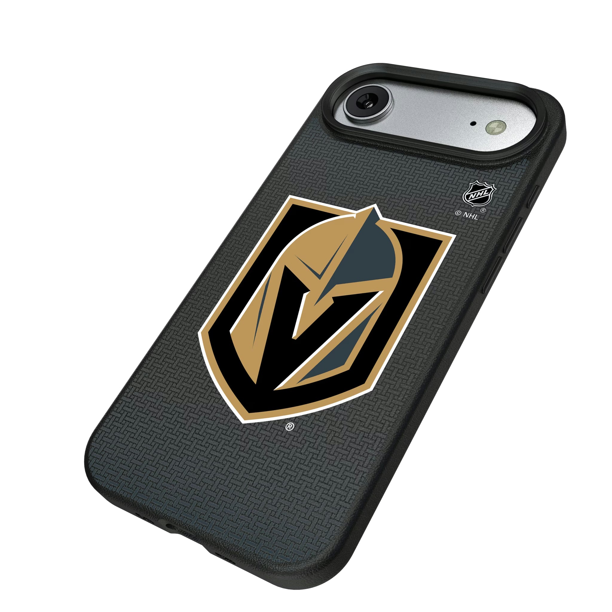 Vegas Golden Knights Linen iPhone MagSafe Compatible Phone Case for Apple iPhone - Isometric View#Device_iPhone Air