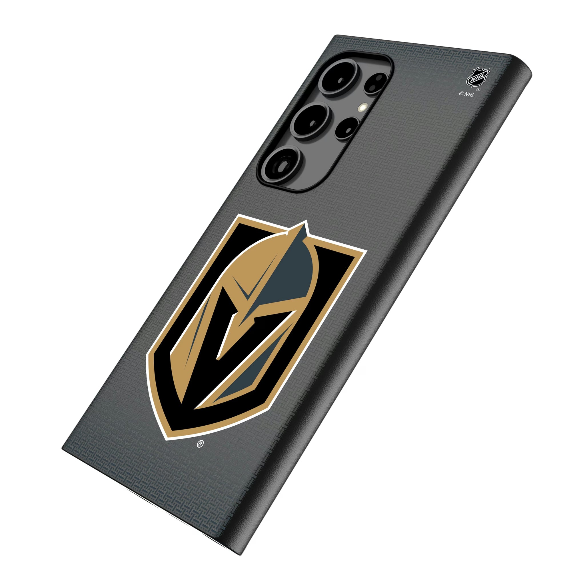 Vegas Golden Knights Linen Galaxy MagSafe Compatible Phone Case for Samsung Galaxy - Isometric View