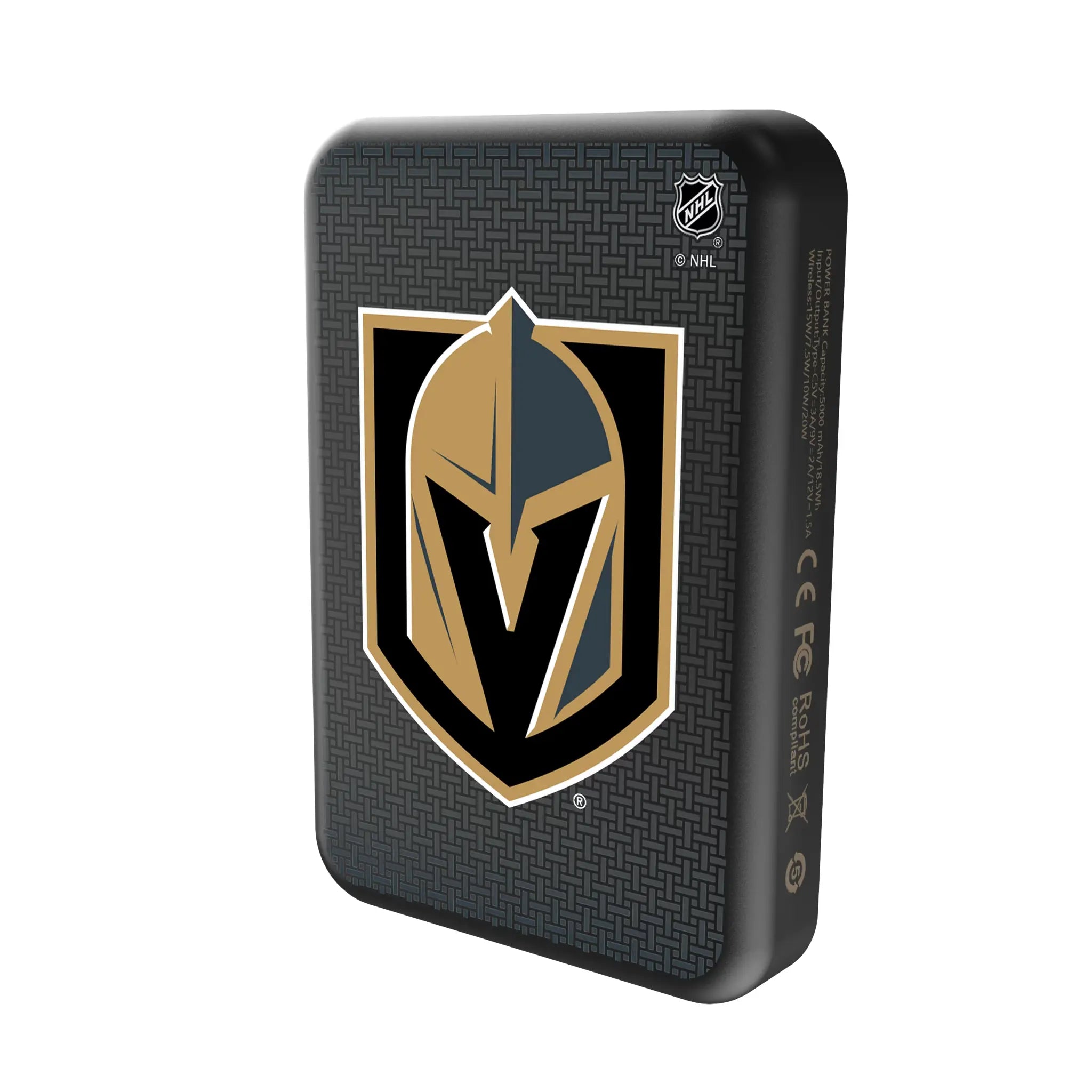 Vegas Golden Knights Linen Wireless Mag Power Bank