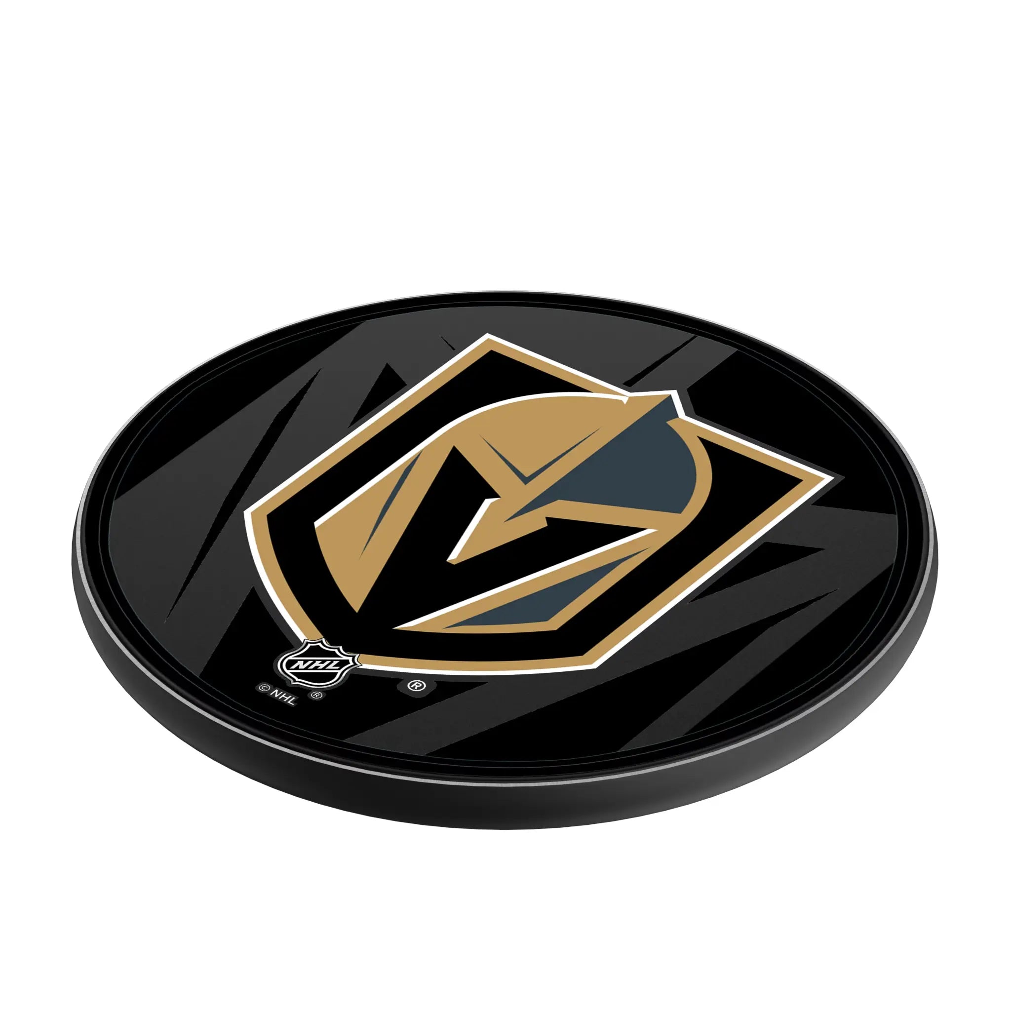 Vegas Golden Knights Monocolor Tilt 15-Watt Wireless Charger - Isometric View